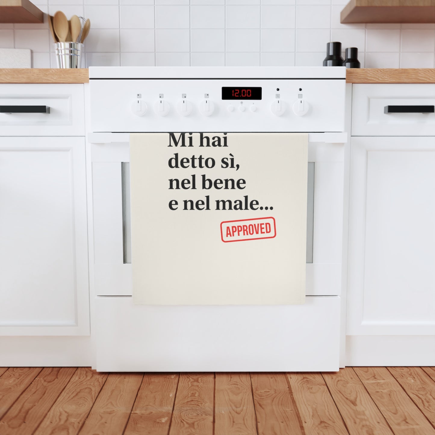 Strofinaccio Cucina in Cotone Bio Originale “Nel Bene e nel Male”