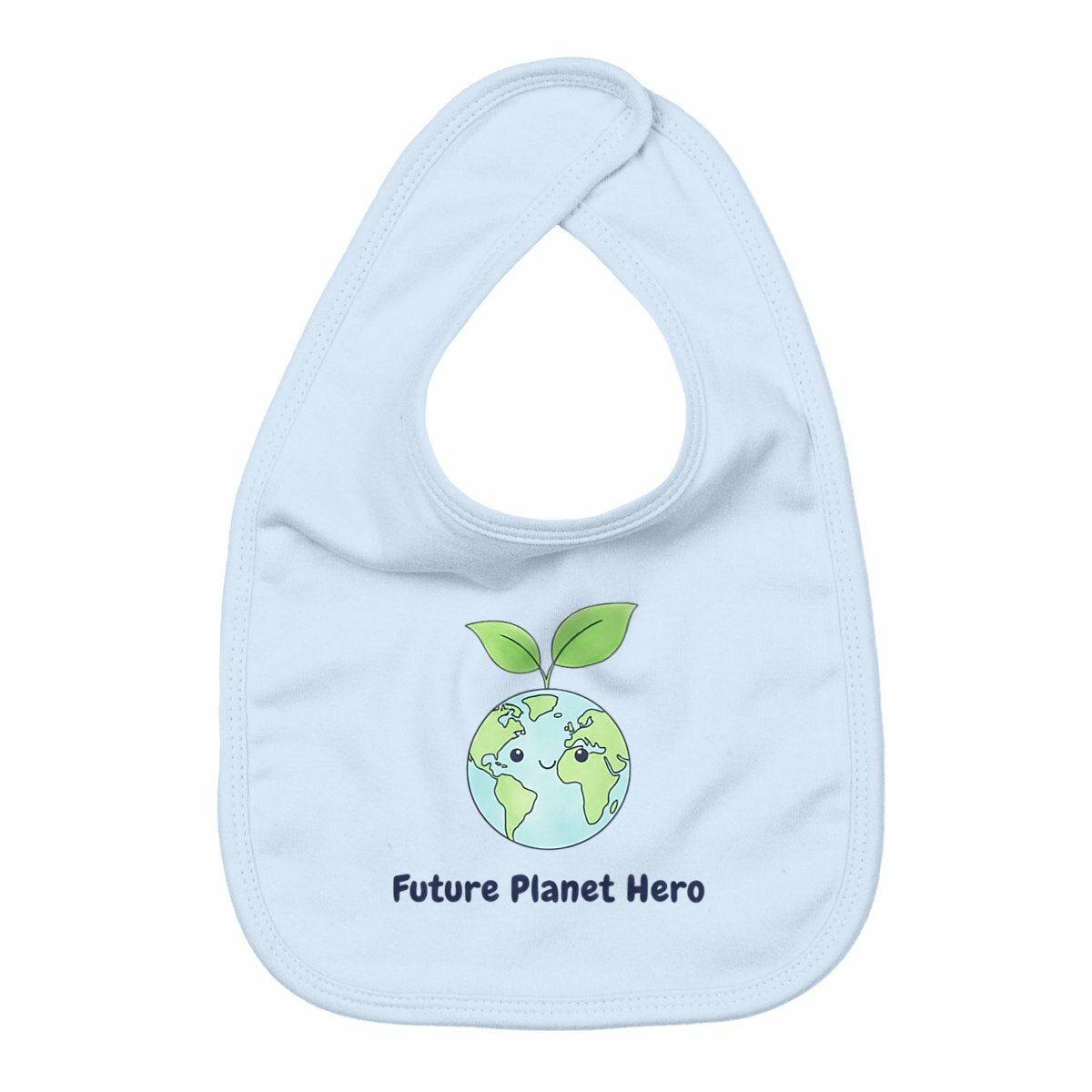 bavaglino eco per neonato future planet hero - fronte_blu
