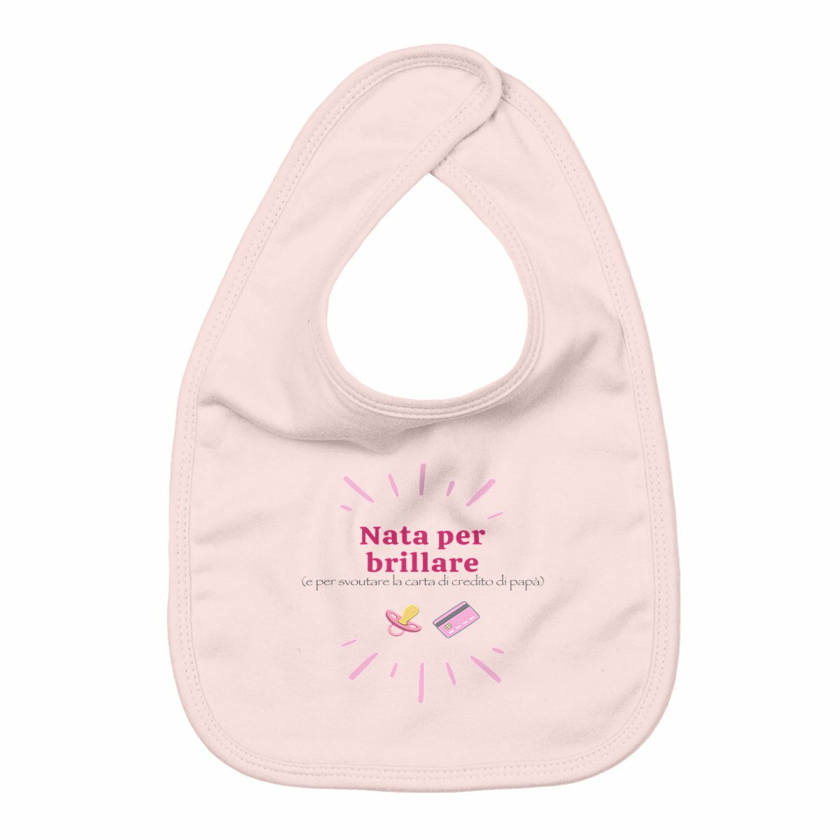 bavaglina nata per brillare - fronte_rosa