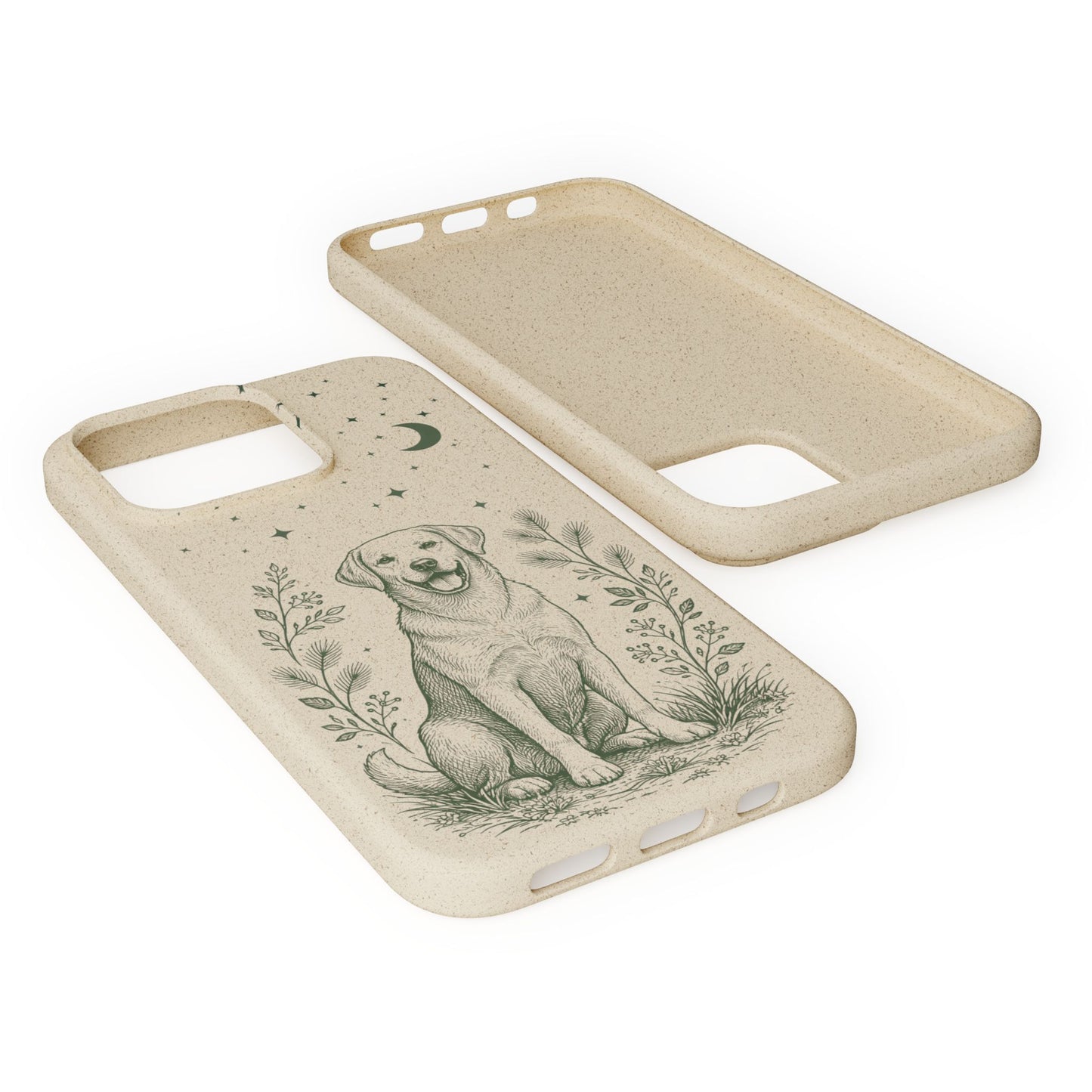 Cover iPhone Biodegradabile Labrador  – Custodia Eco in Fibra di Bambù