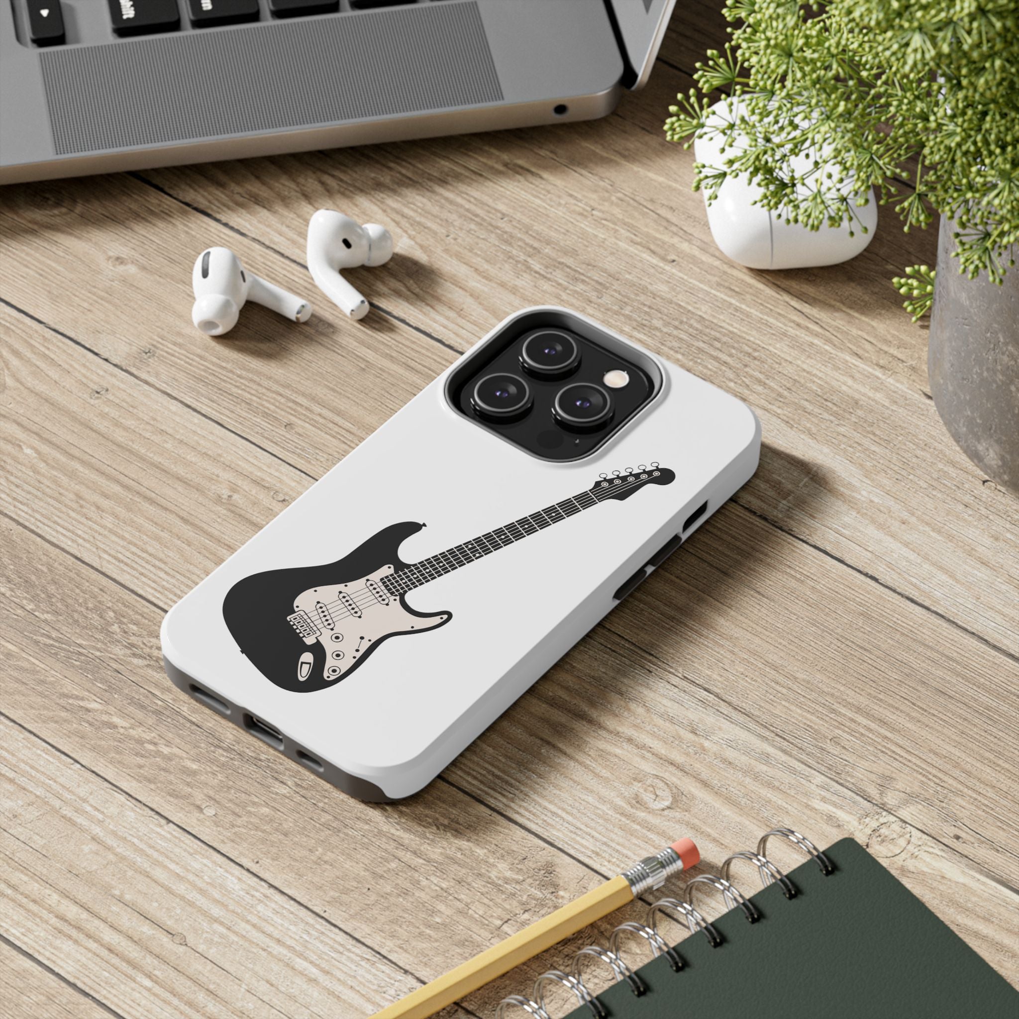 Custodia Tough con Chitarra Elettrica per iPhone Pro e Samsung Galaxy S24/S23