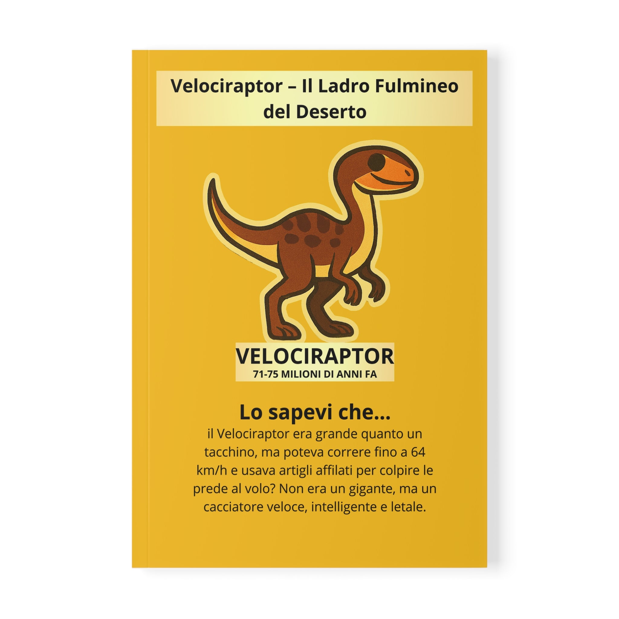 Quaderno Originale "Dino Velociraptor" | Taccuino A5 Copertina Morbida