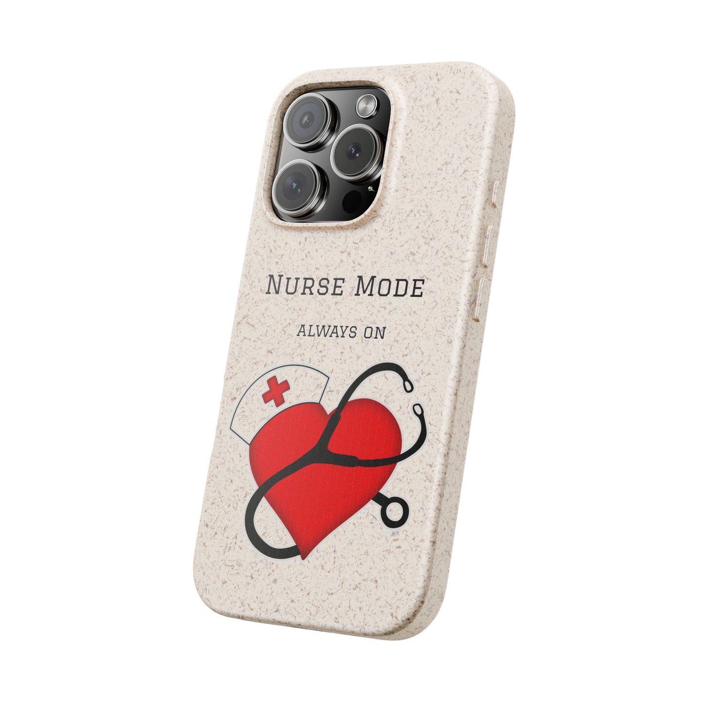 Cover Bio iPhone "Nurse Mode" (Always On) | Custodia Biodegradabile Infermiera & Dottoressa