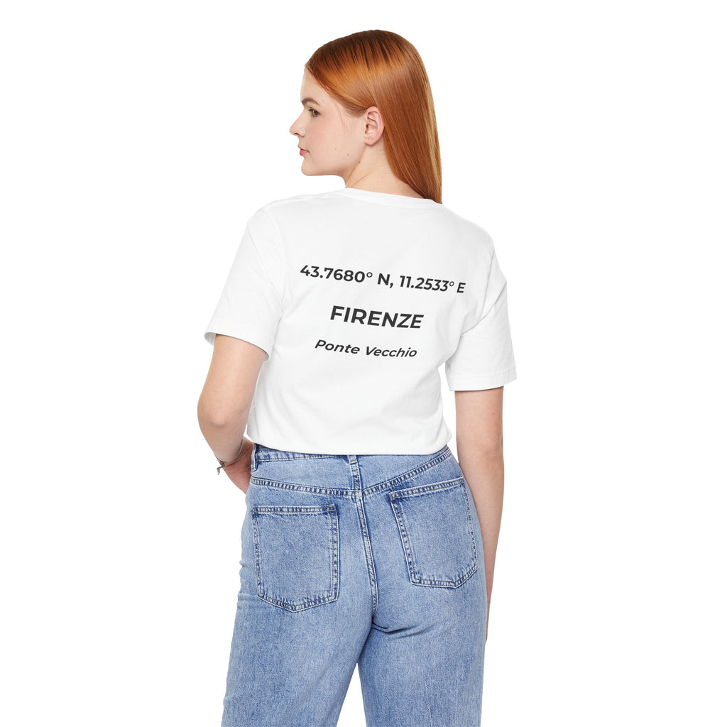 T-shirt Firenze Originale "RADICI" | Maglietta con Coordinate, Idea Regalo, Stile Urbano Uomo Donna