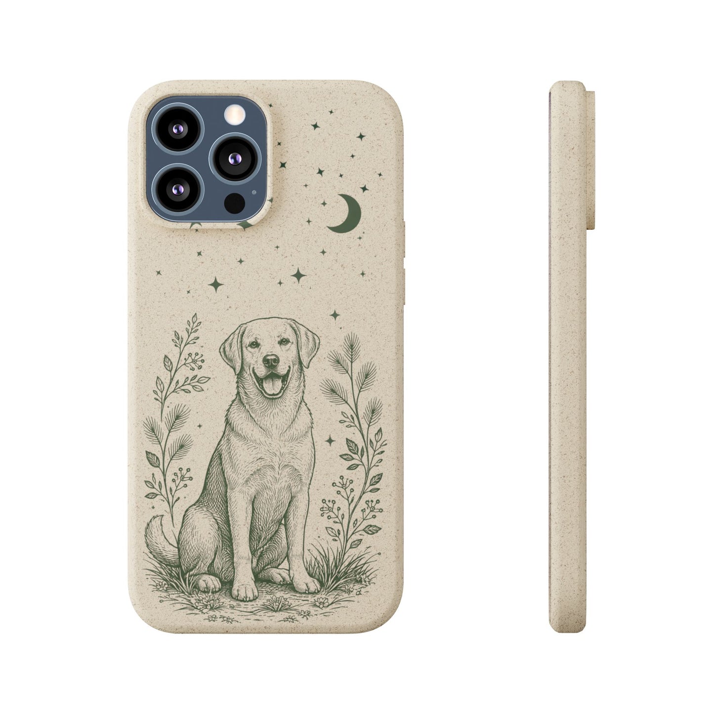 Cover iPhone Biodegradabile Labrador  – Custodia Eco in Fibra di Bambù