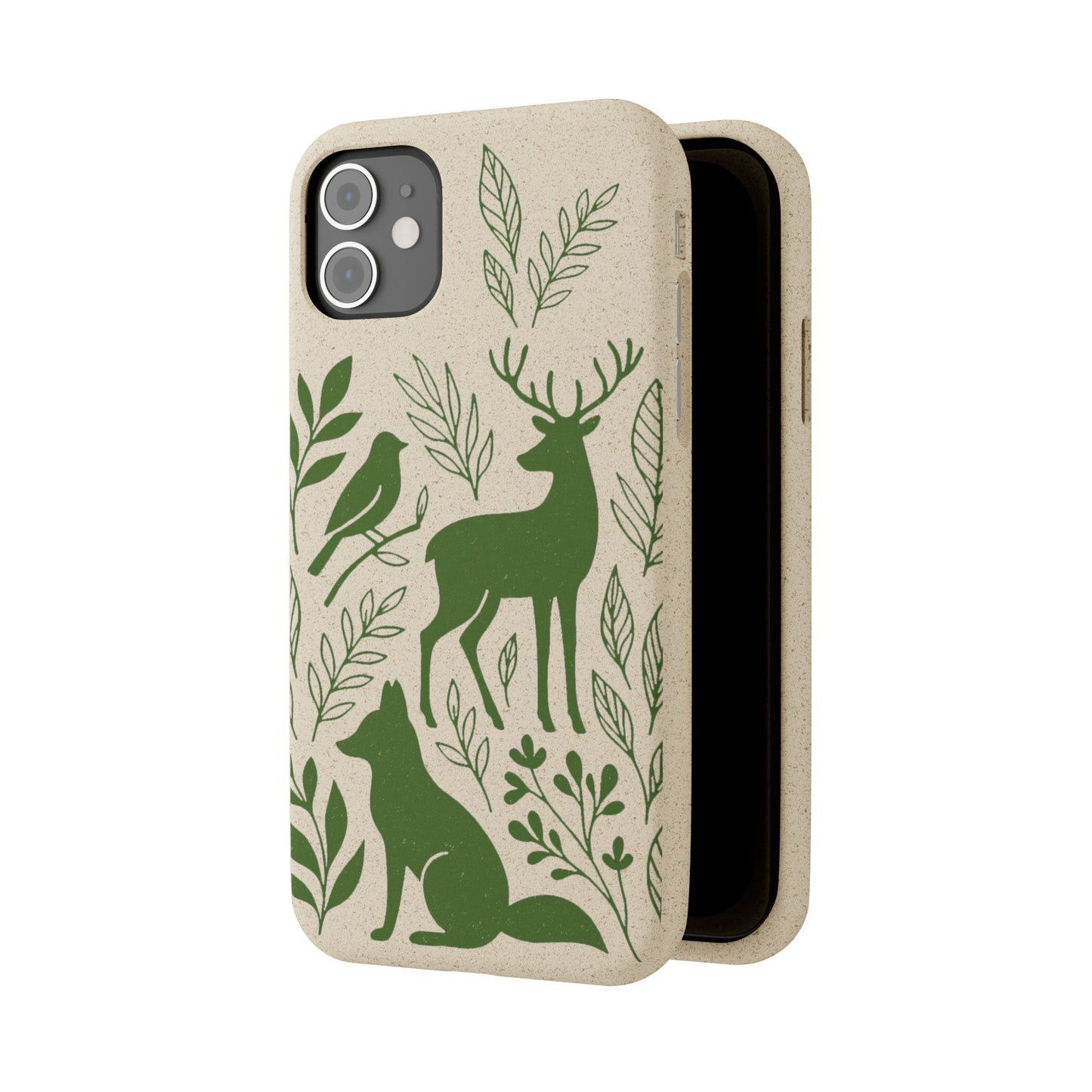 Cover Bio Originale "Animali del Bosco" - Custodia Eco in Bambù & PLA