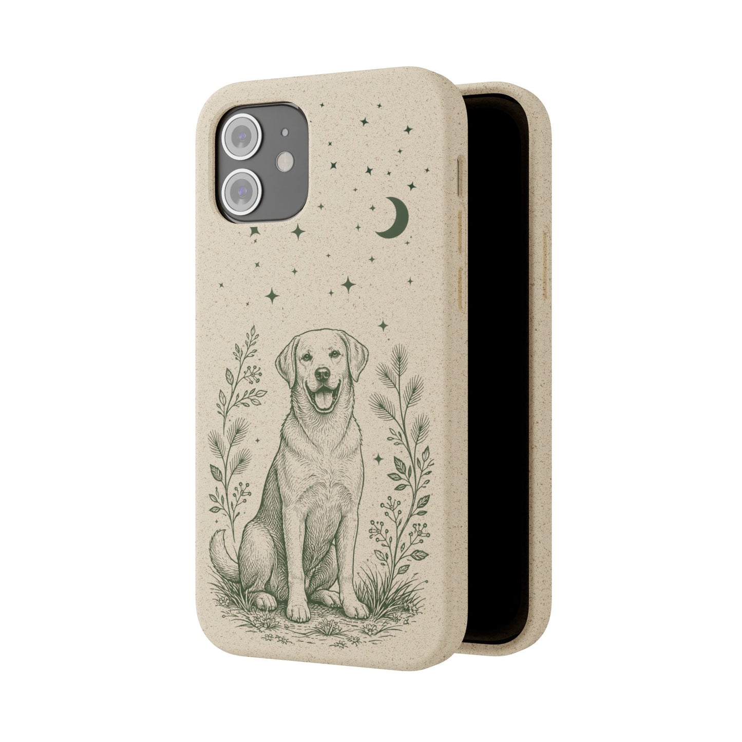 Cover iPhone Biodegradabile Labrador  – Custodia Eco in Fibra di Bambù