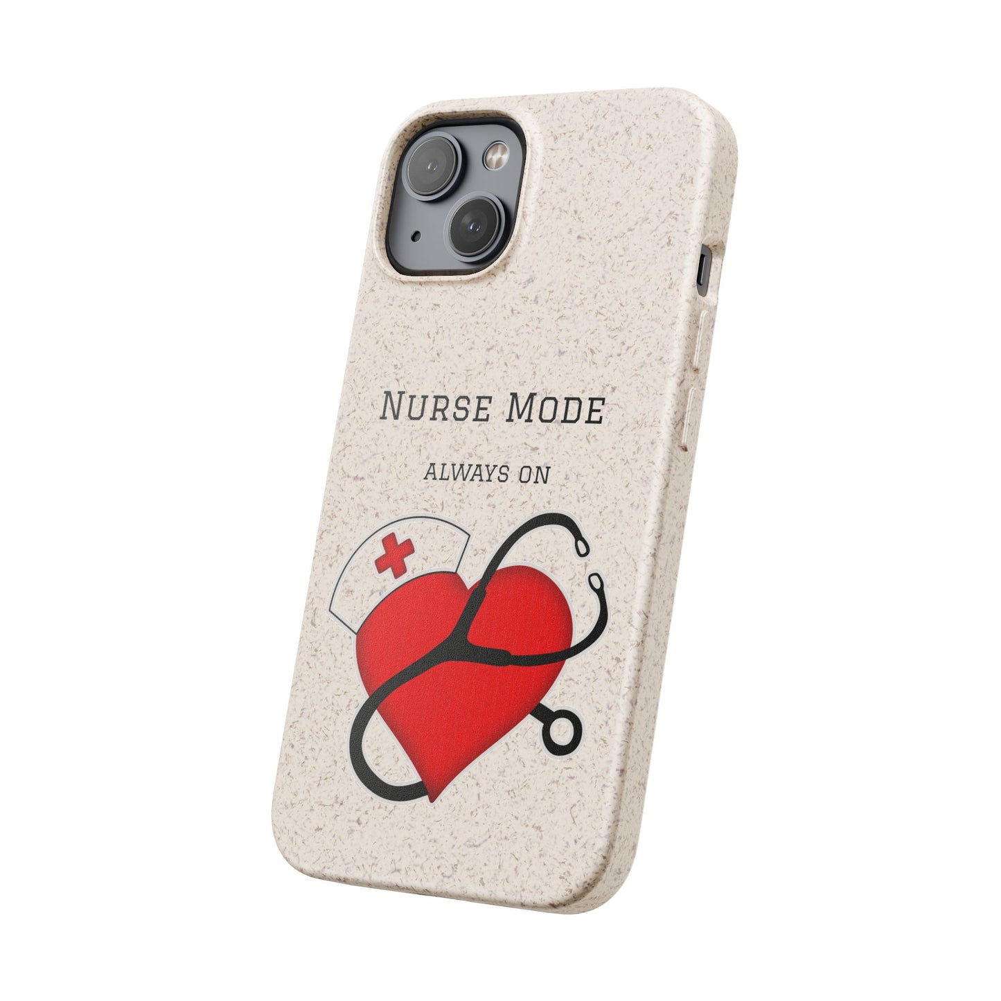 Cover Bio iPhone "Nurse Mode" (Always On) | Custodia Biodegradabile Infermiera & Dottoressa
