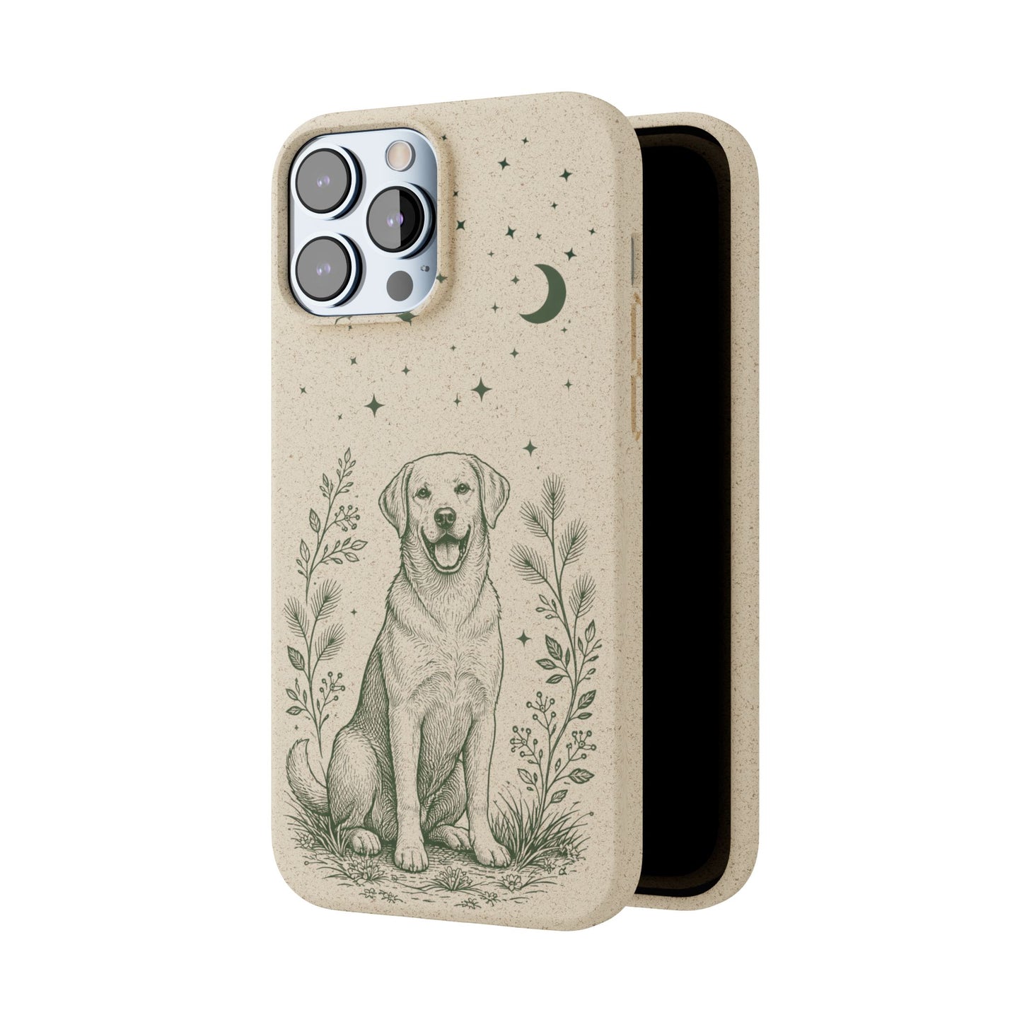Cover iPhone Biodegradabile Labrador  – Custodia Eco in Fibra di Bambù