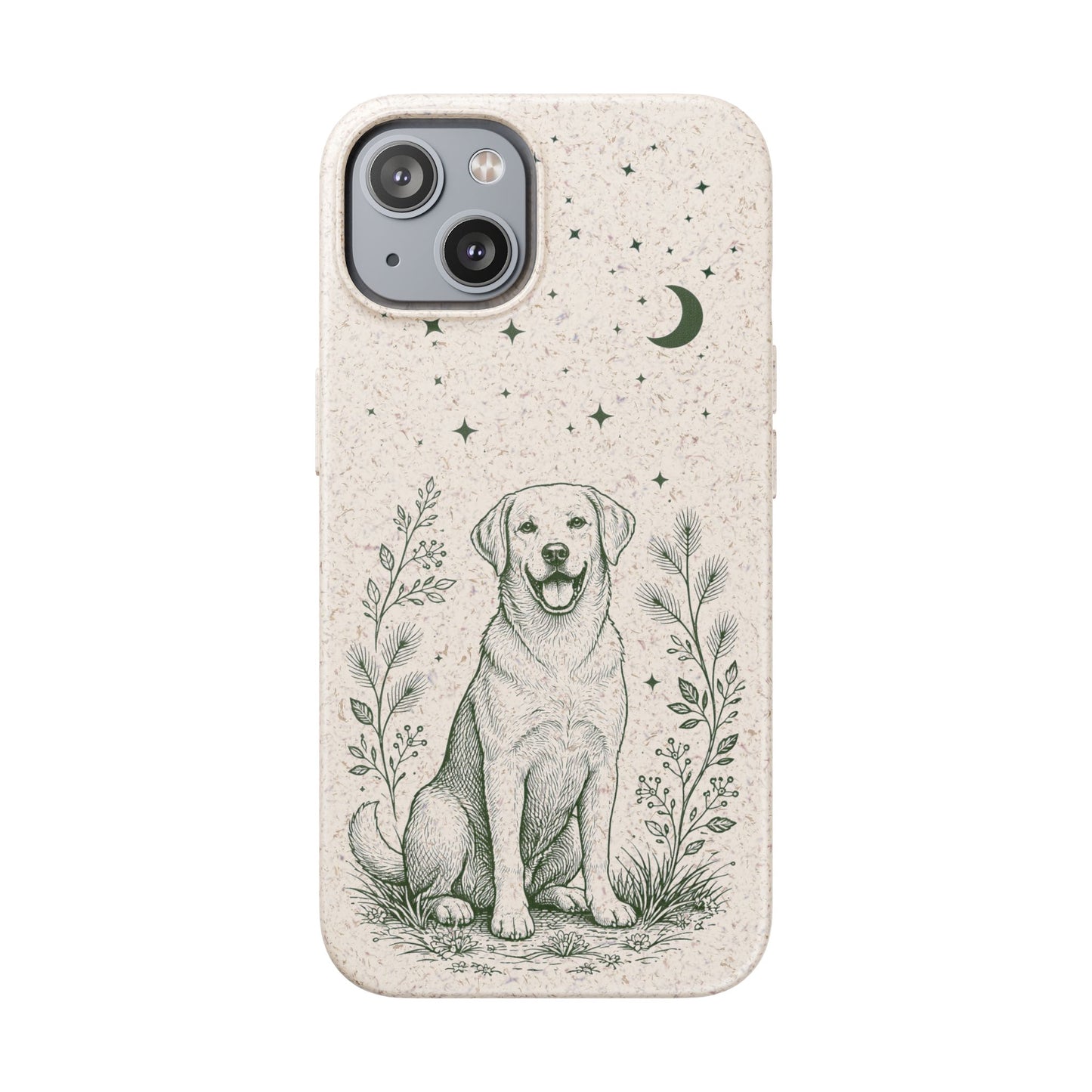 Cover iPhone Biodegradabile Labrador  – Custodia Eco in Fibra di Bambù