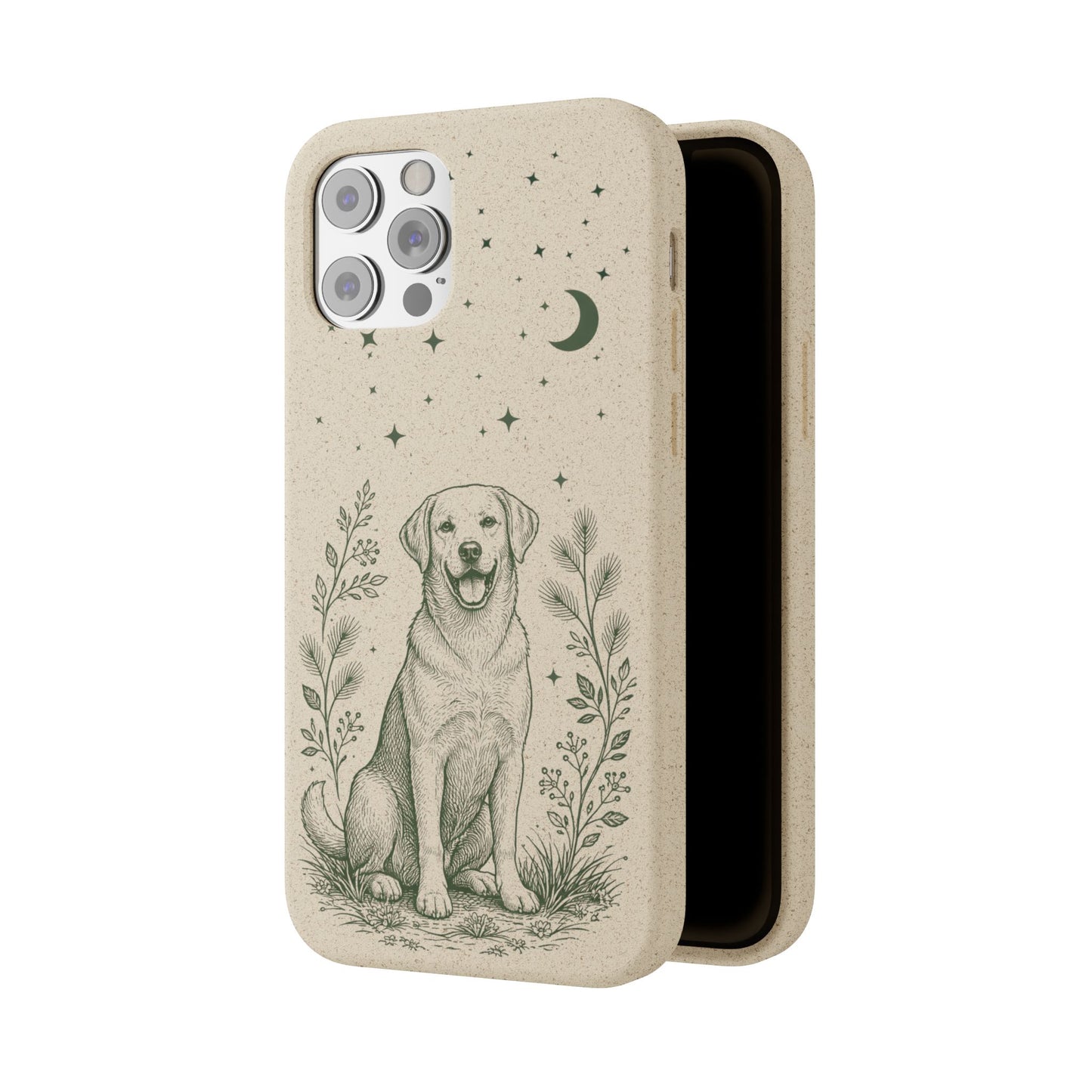 Cover iPhone Biodegradabile Labrador  – Custodia Eco in Fibra di Bambù