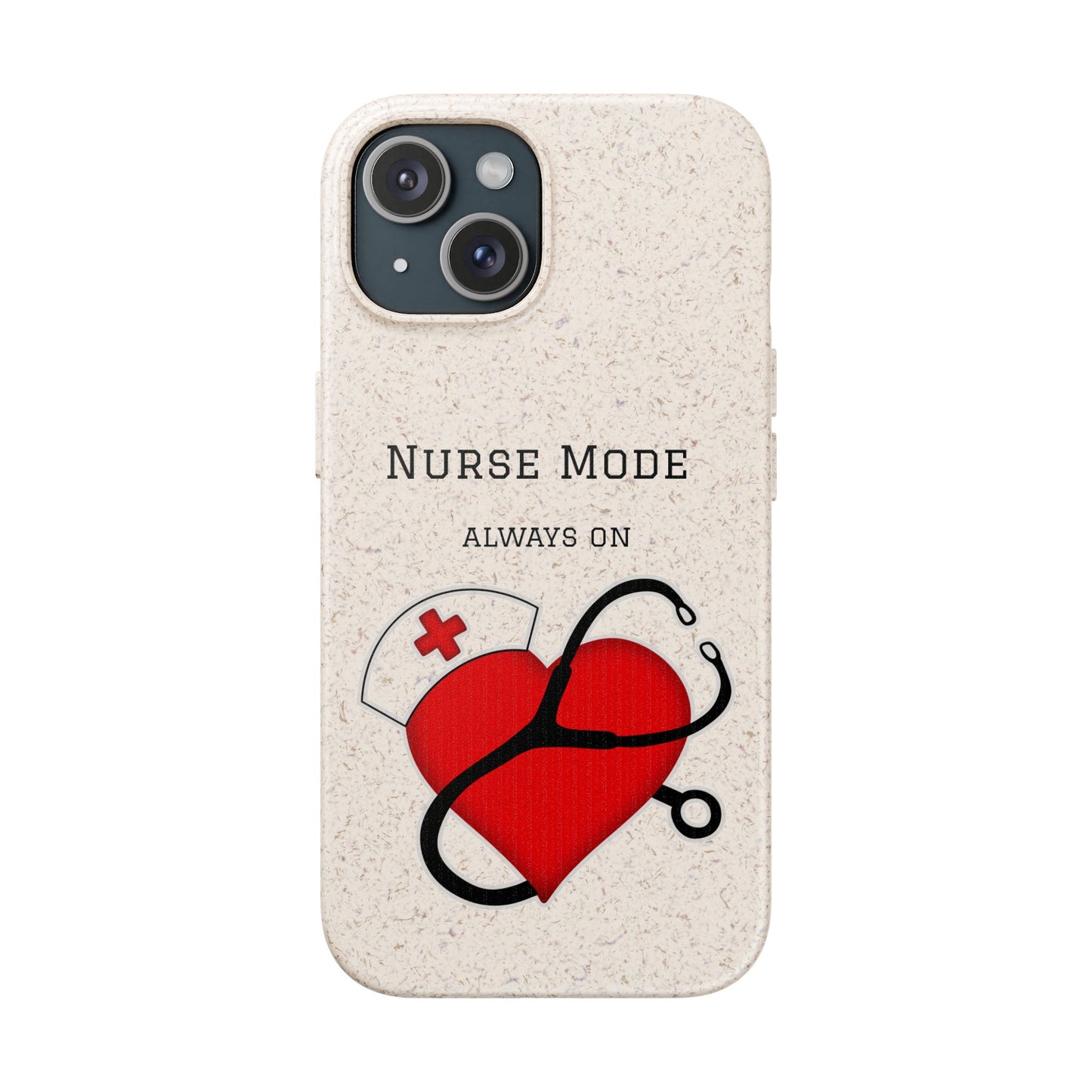 Cover Bio iPhone "Nurse Mode" (Always On) | Custodia Biodegradabile Infermiera & Dottoressa