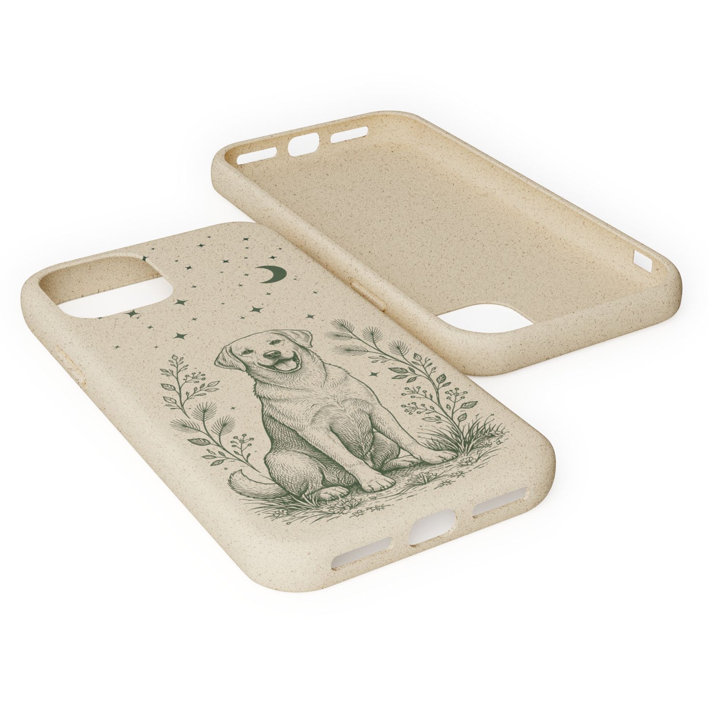 Cover iPhone Biodegradabile Labrador  – Custodia Eco in Fibra di Bambù