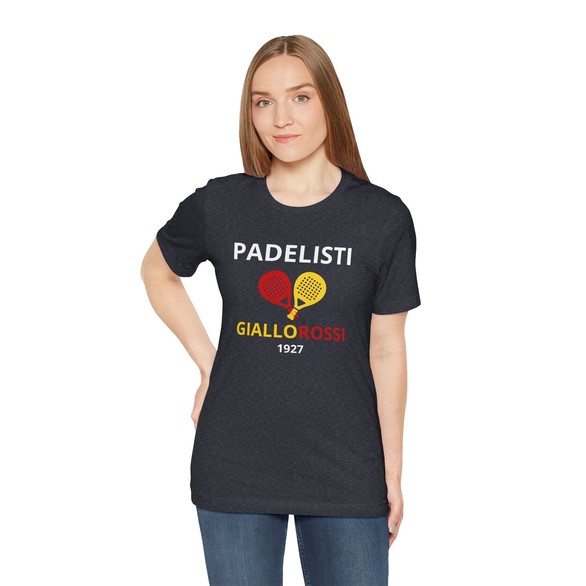 T-shirt Padel Roma Originale "Padelisti Giallorossi" | Idea Regalo Uomo Donna