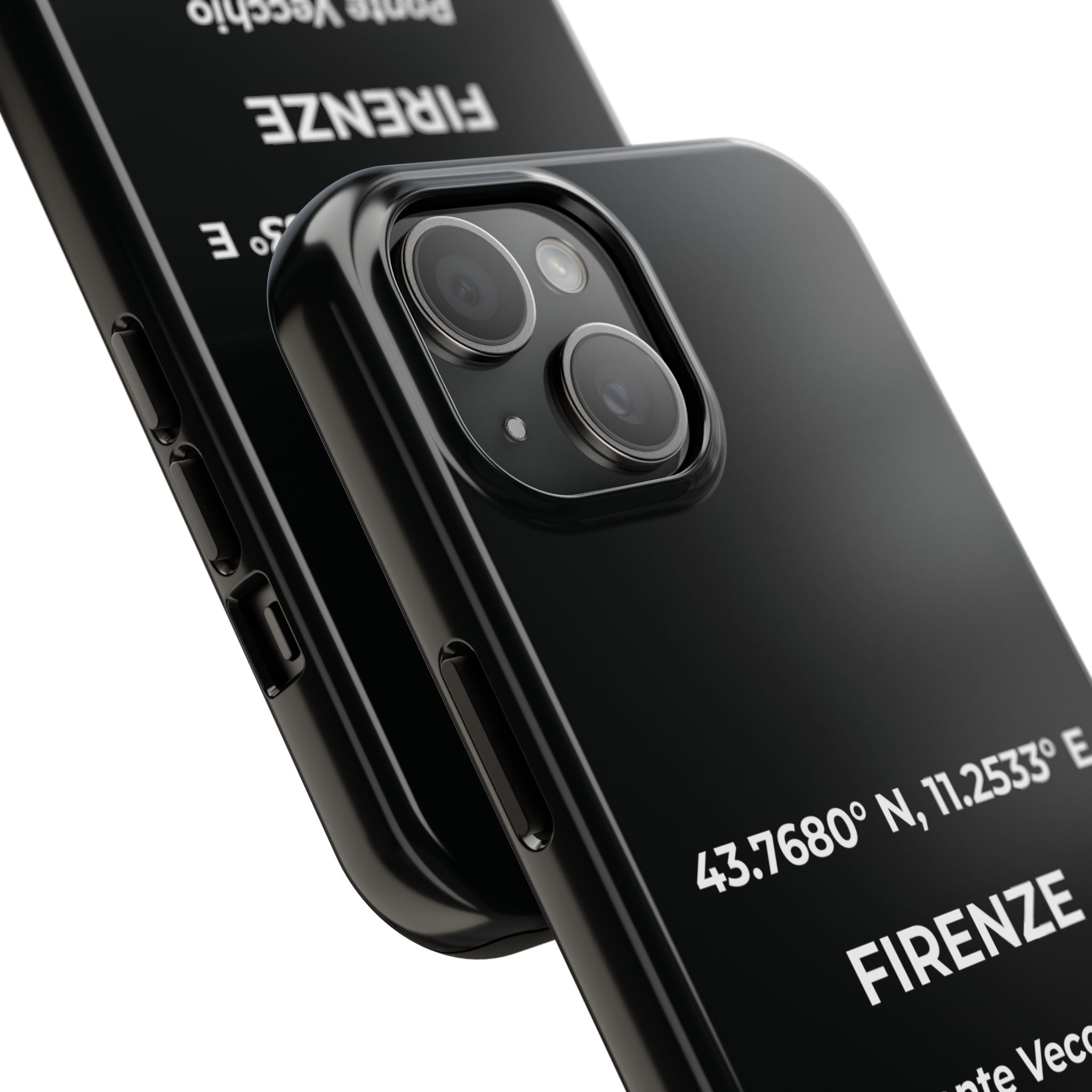 Cover Tough Firenze Originale "RADICI" | Custodia Protettiva con Coordinate, Idea Regalo per iPhone & Samsung