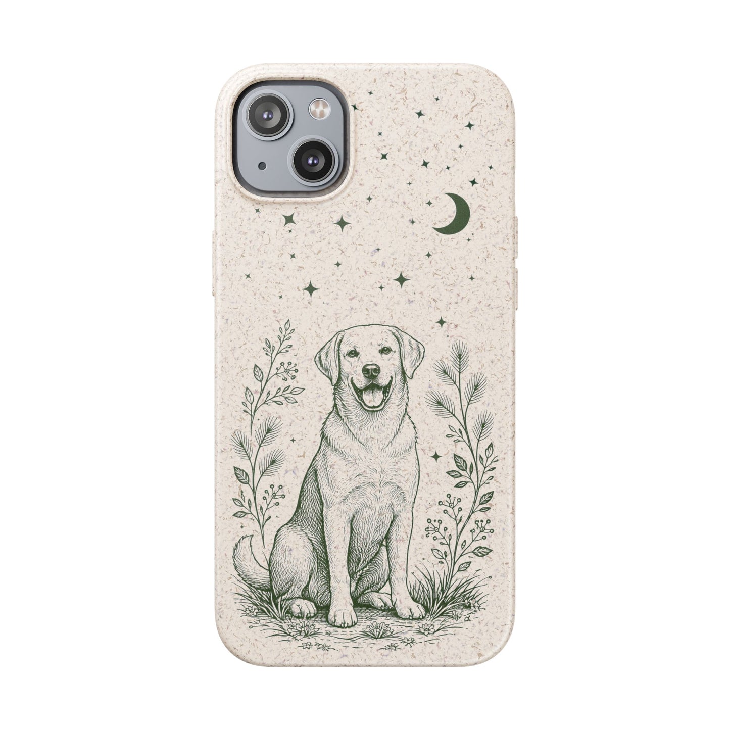 Cover iPhone Biodegradabile Labrador  – Custodia Eco in Fibra di Bambù