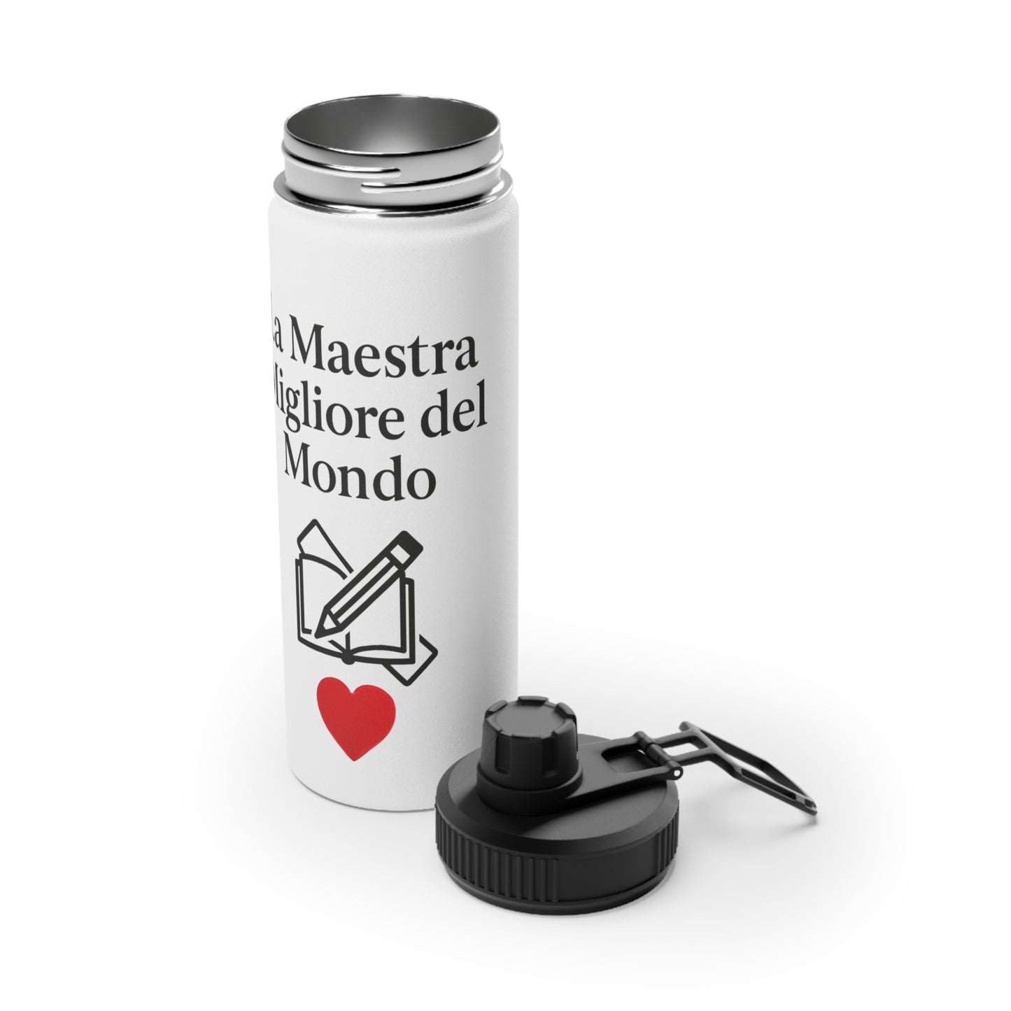 Borraccia Termica Originale "Miglior Maestra" | Regalo Fine Anno & Scuola (Inox No Plastica)