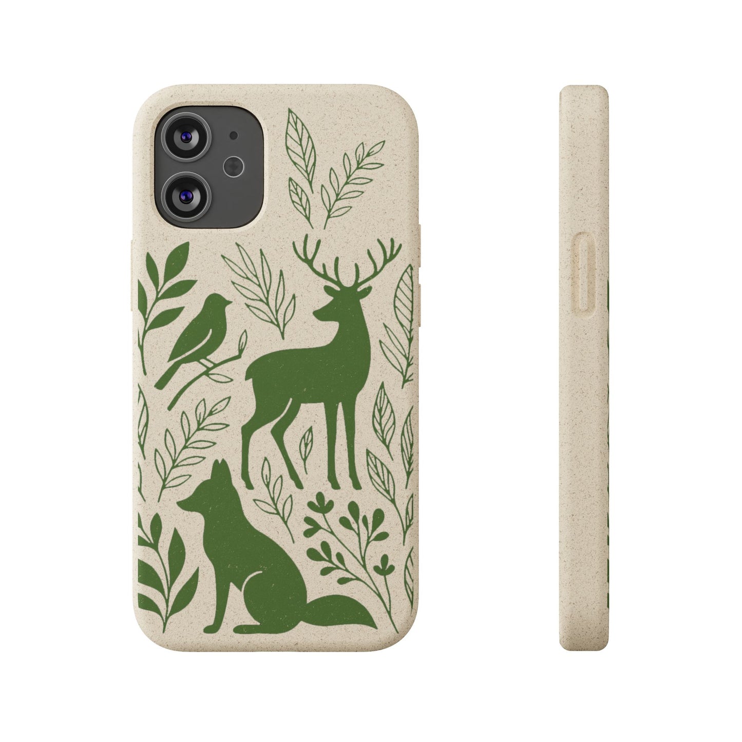 Cover Bio Originale "Animali del Bosco" - Custodia Eco in Bambù & PLA