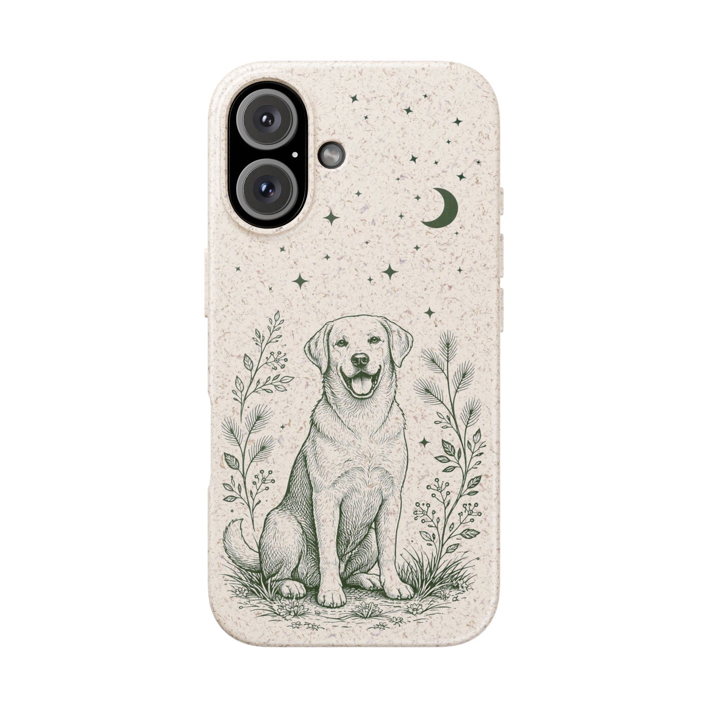 Cover iPhone Biodegradabile Labrador  – Custodia Eco in Fibra di Bambù