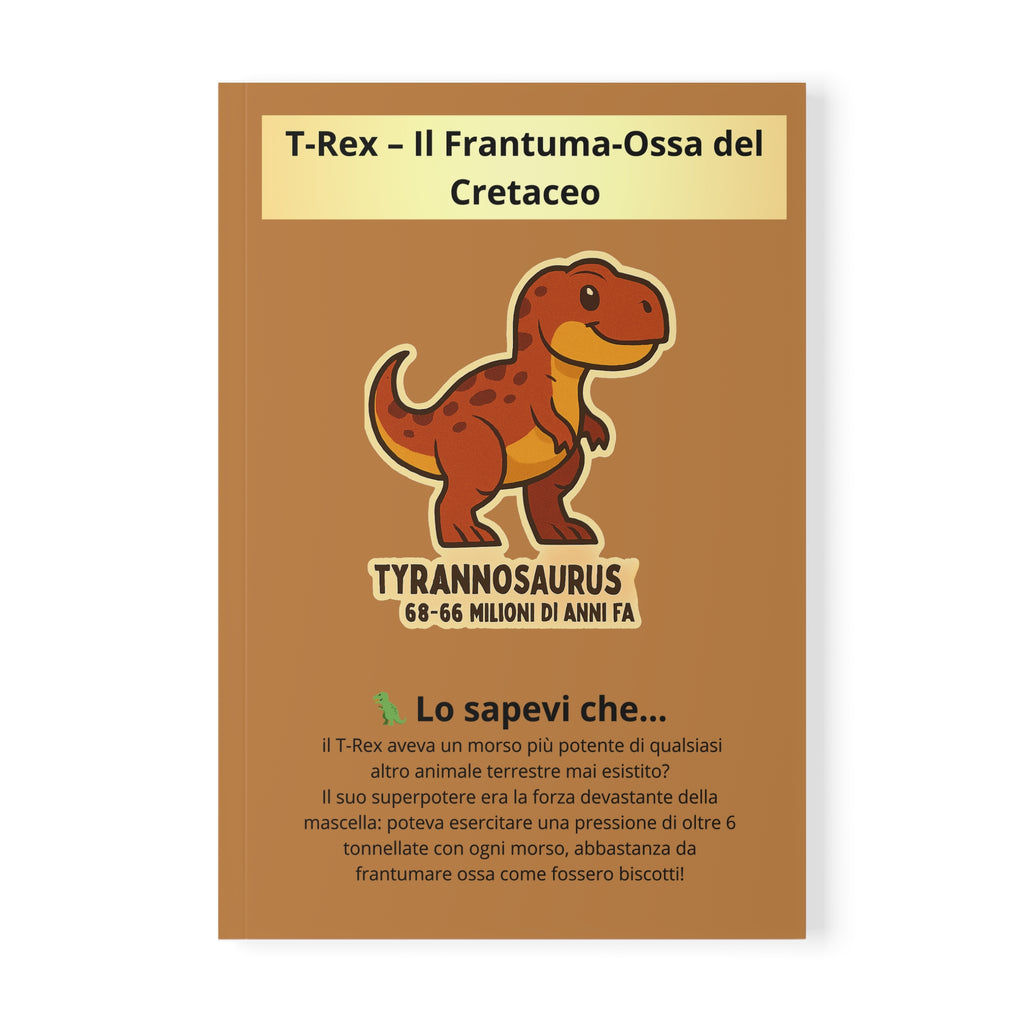 Quaderno Originale "Dino T-Rex" | Taccuino A5 Copertina Morbida