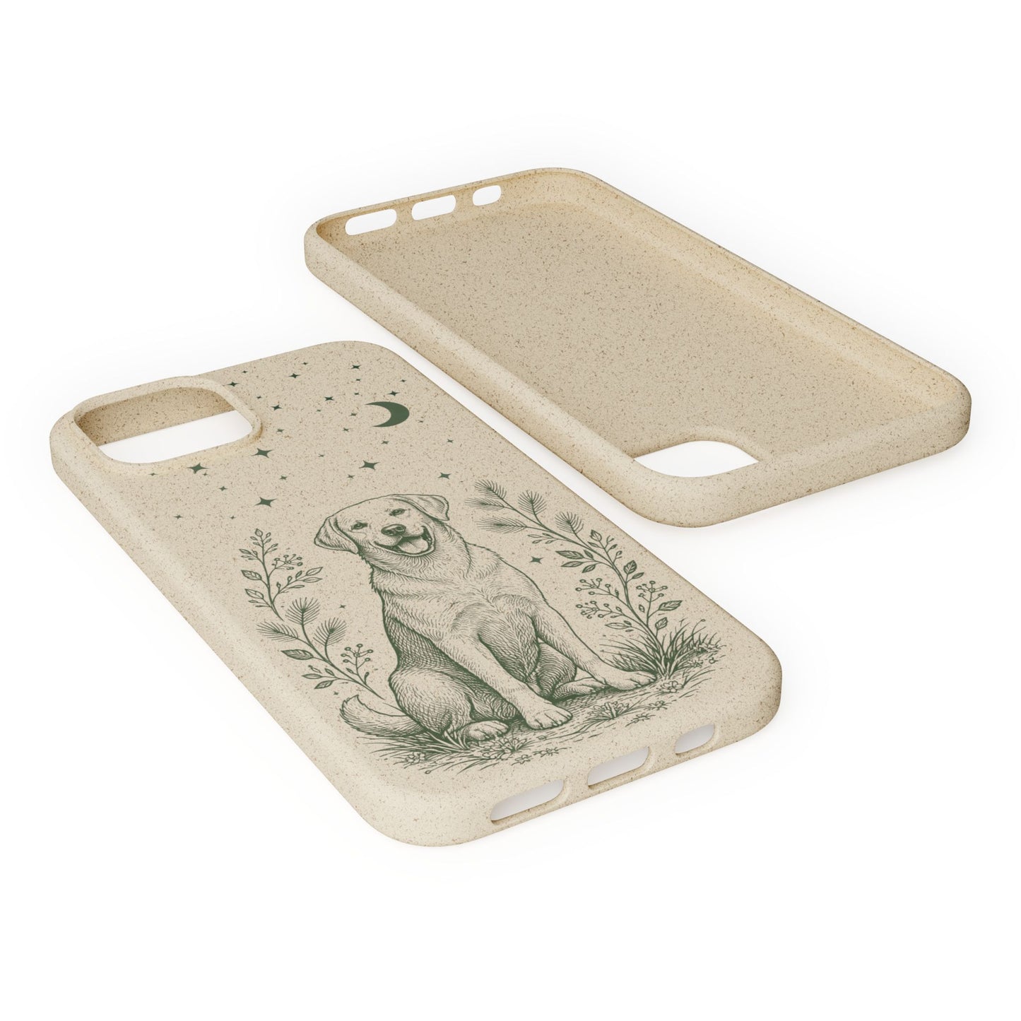 Cover iPhone Biodegradabile Labrador  – Custodia Eco in Fibra di Bambù