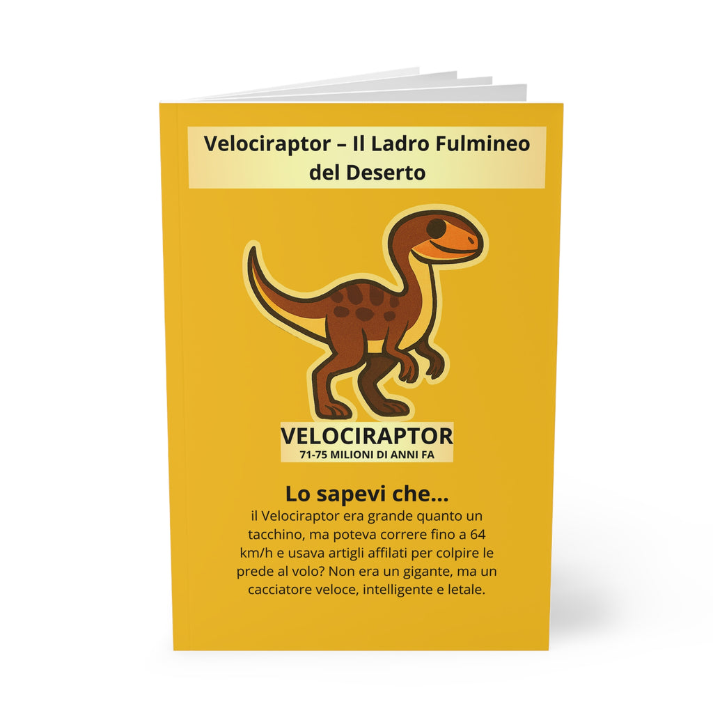 Quaderno Originale "Dino Velociraptor" | Taccuino A5 Copertina Morbida
