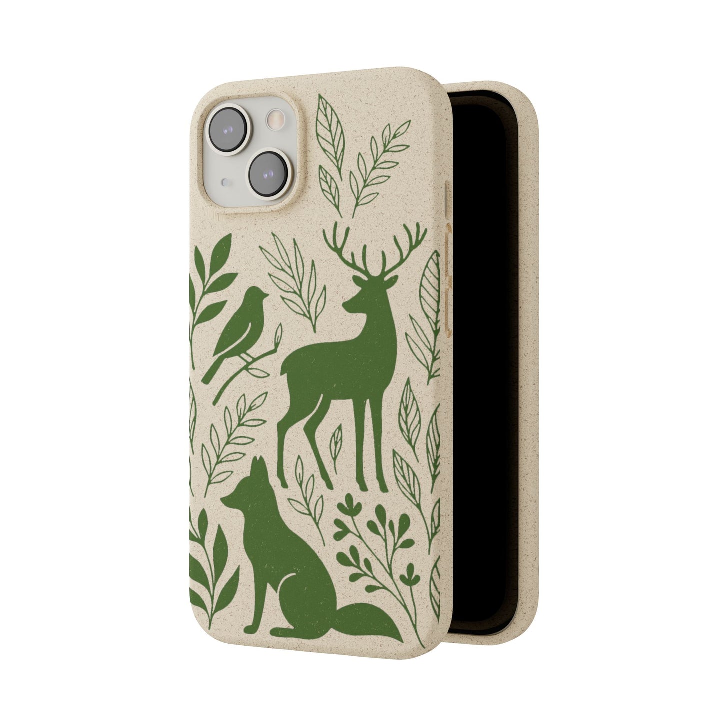 Cover Bio Originale "Animali del Bosco" - Custodia Eco in Bambù & PLA