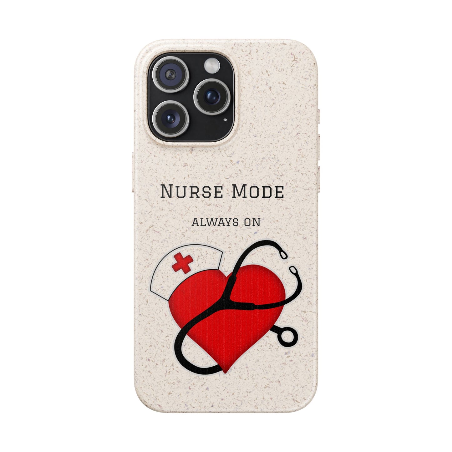 Cover Bio iPhone "Nurse Mode" (Always On) | Custodia Biodegradabile Infermiera & Dottoressa