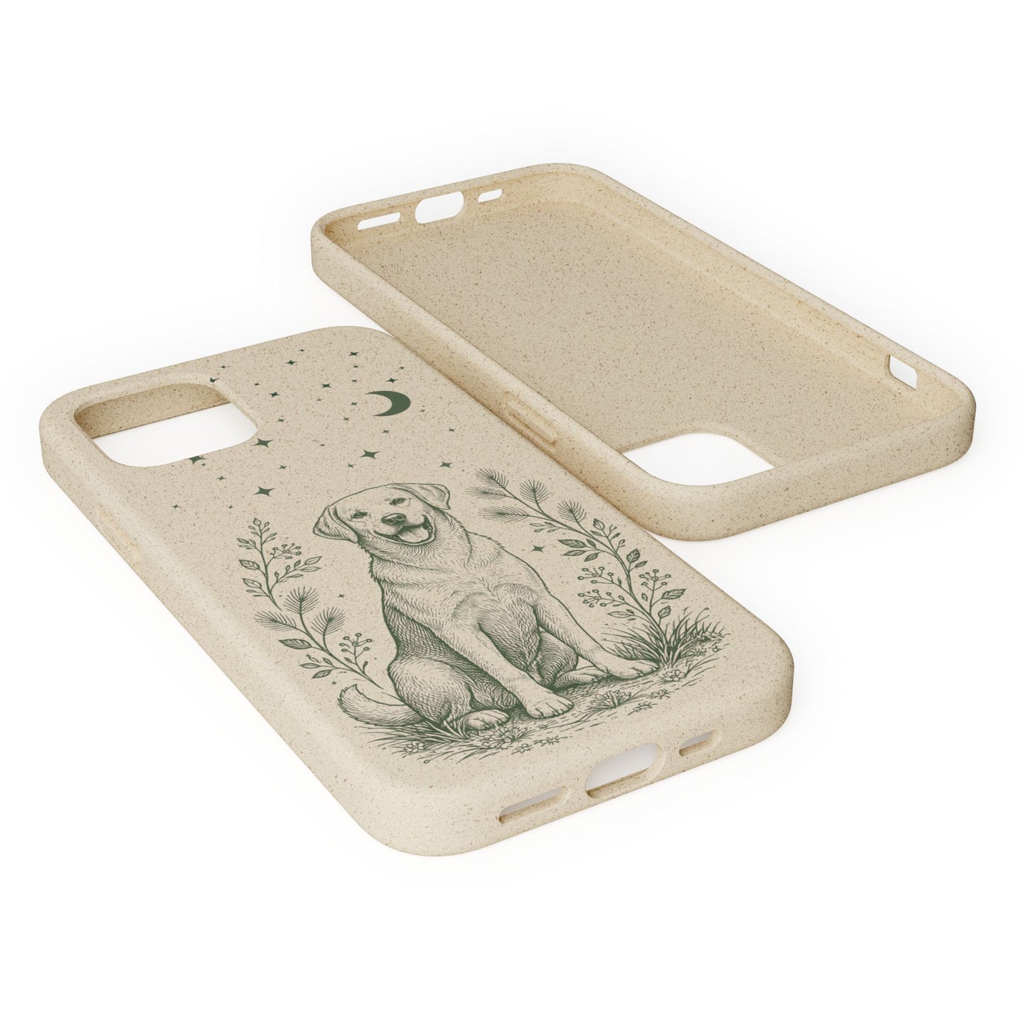 Cover iPhone Biodegradabile Labrador  – Custodia Eco in Fibra di Bambù