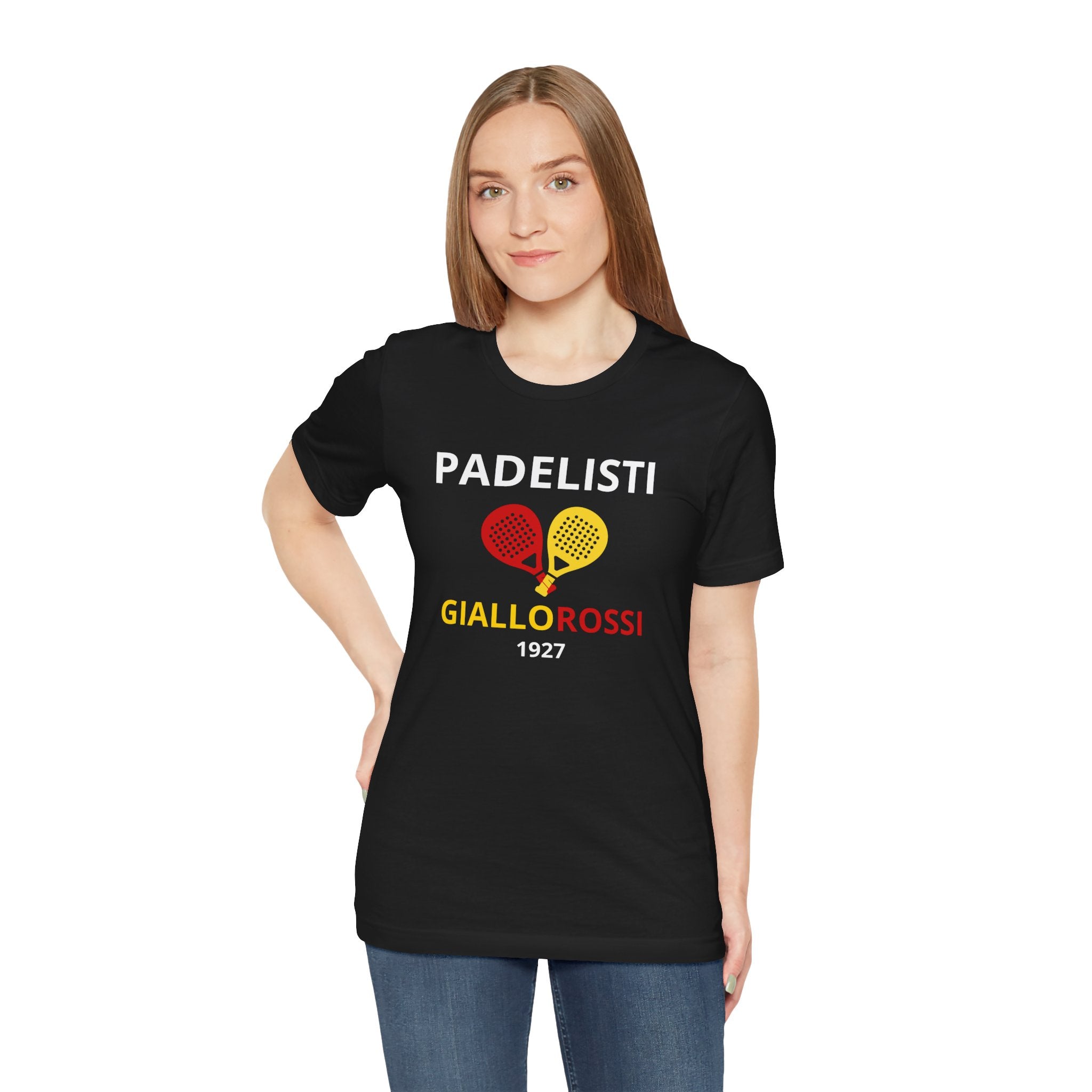 T-shirt Padel Roma Originale "Padelisti Giallorossi" | Idea Regalo Uomo Donna
