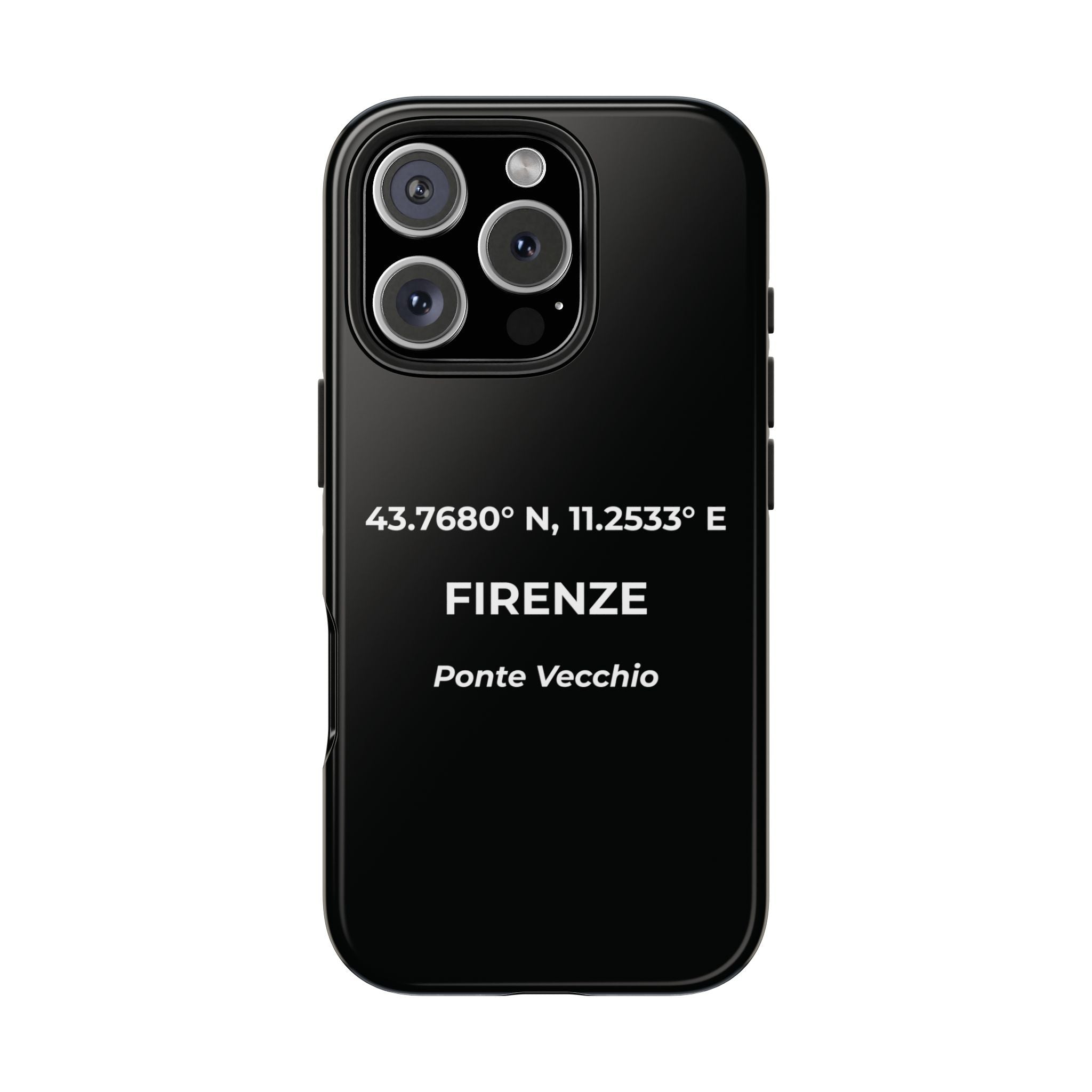 Cover Tough Firenze Originale "RADICI" | Custodia Protettiva con Coordinate, Idea Regalo per iPhone & Samsung