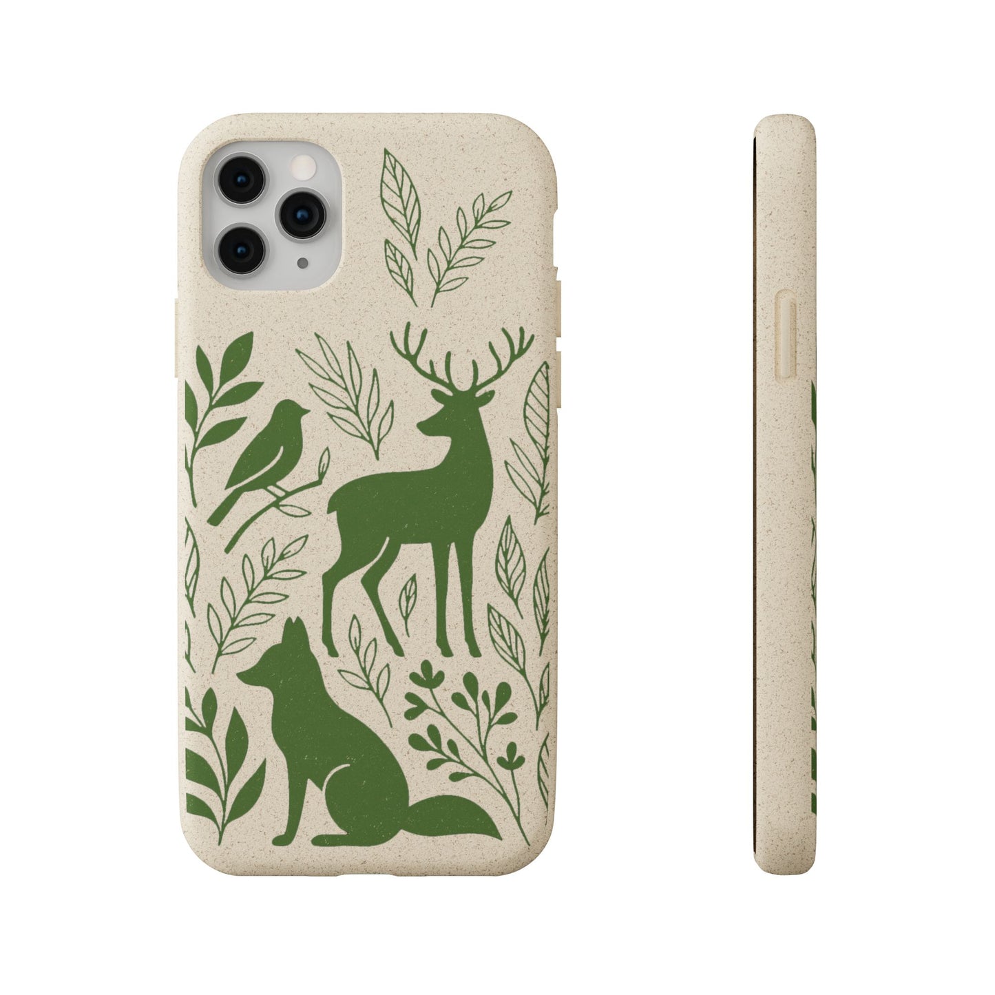 Cover Bio Originale "Animali del Bosco" - Custodia Eco in Bambù & PLA