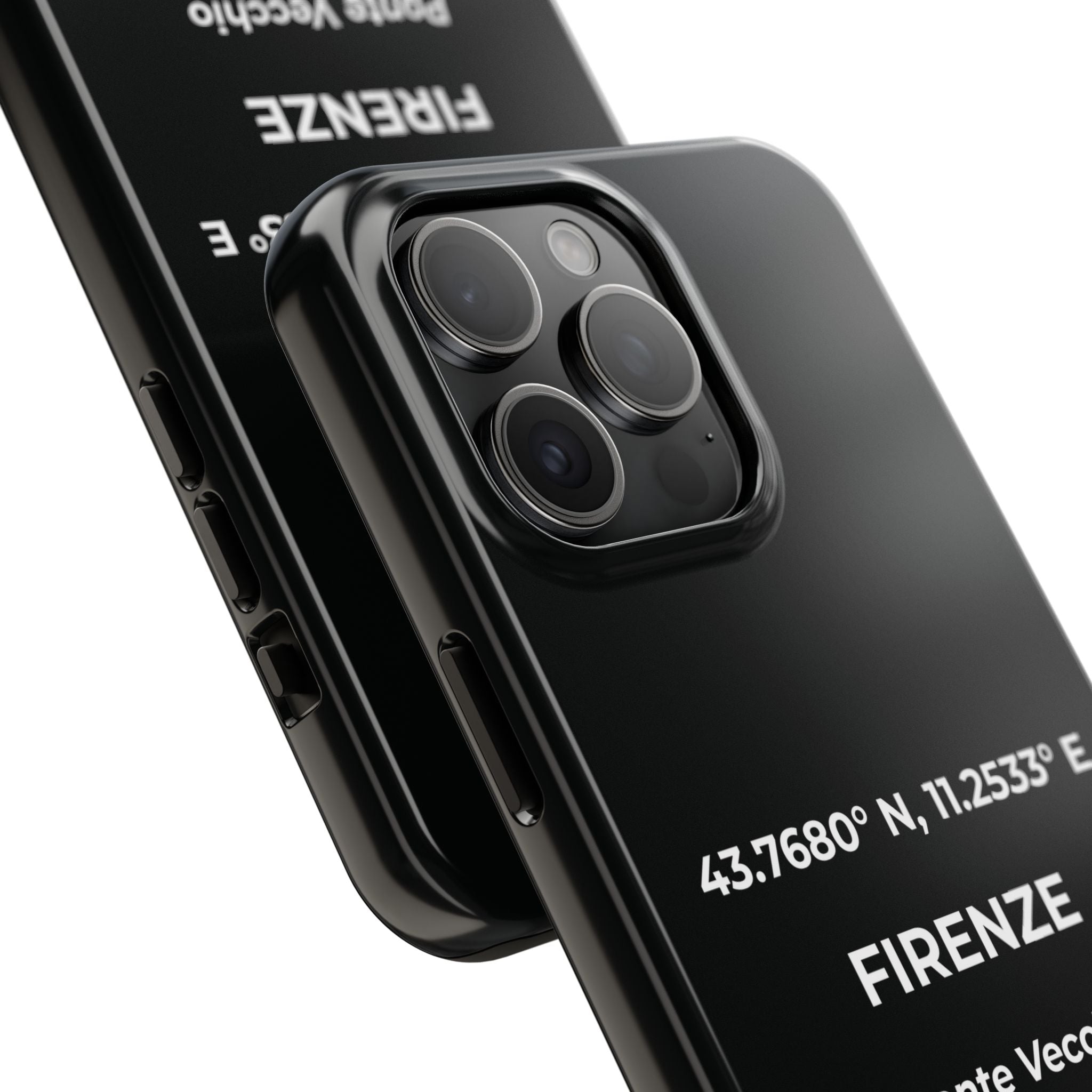 Cover Tough Firenze Originale "RADICI" | Custodia Protettiva con Coordinate, Idea Regalo per iPhone & Samsung