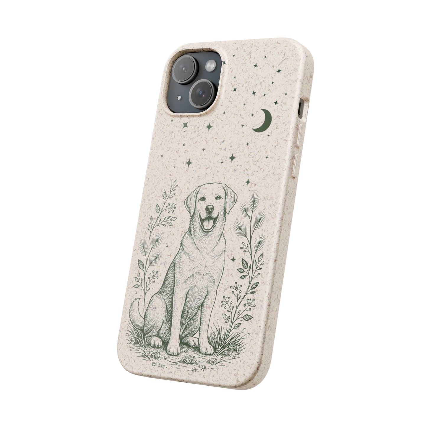 Cover iPhone Biodegradabile Labrador  – Custodia Eco in Fibra di Bambù