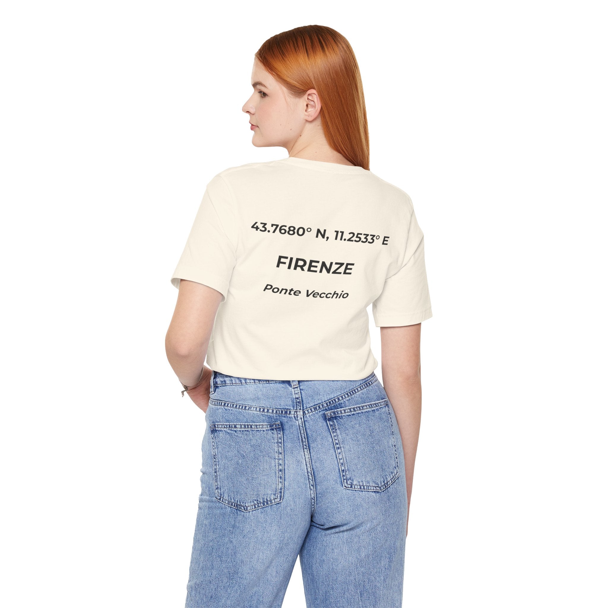 T-shirt Firenze Originale "RADICI" | Maglietta con Coordinate, Idea Regalo, Stile Urbano Uomo Donna
