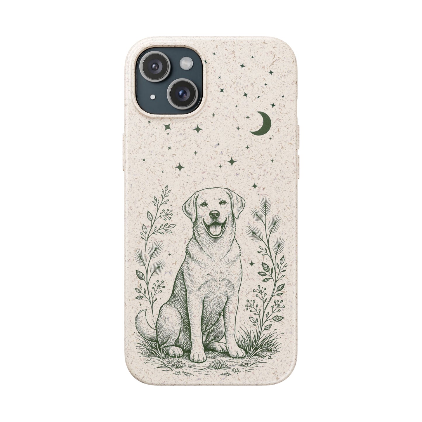 Cover iPhone Biodegradabile Labrador  – Custodia Eco in Fibra di Bambù
