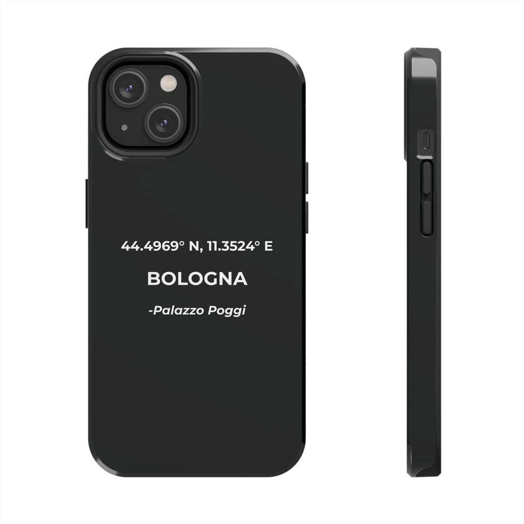 Cover Tough Bologna Originale "RADICI" | Custodia Protettiva con Coordinate, Idea Regalo per iPhone & Samsung