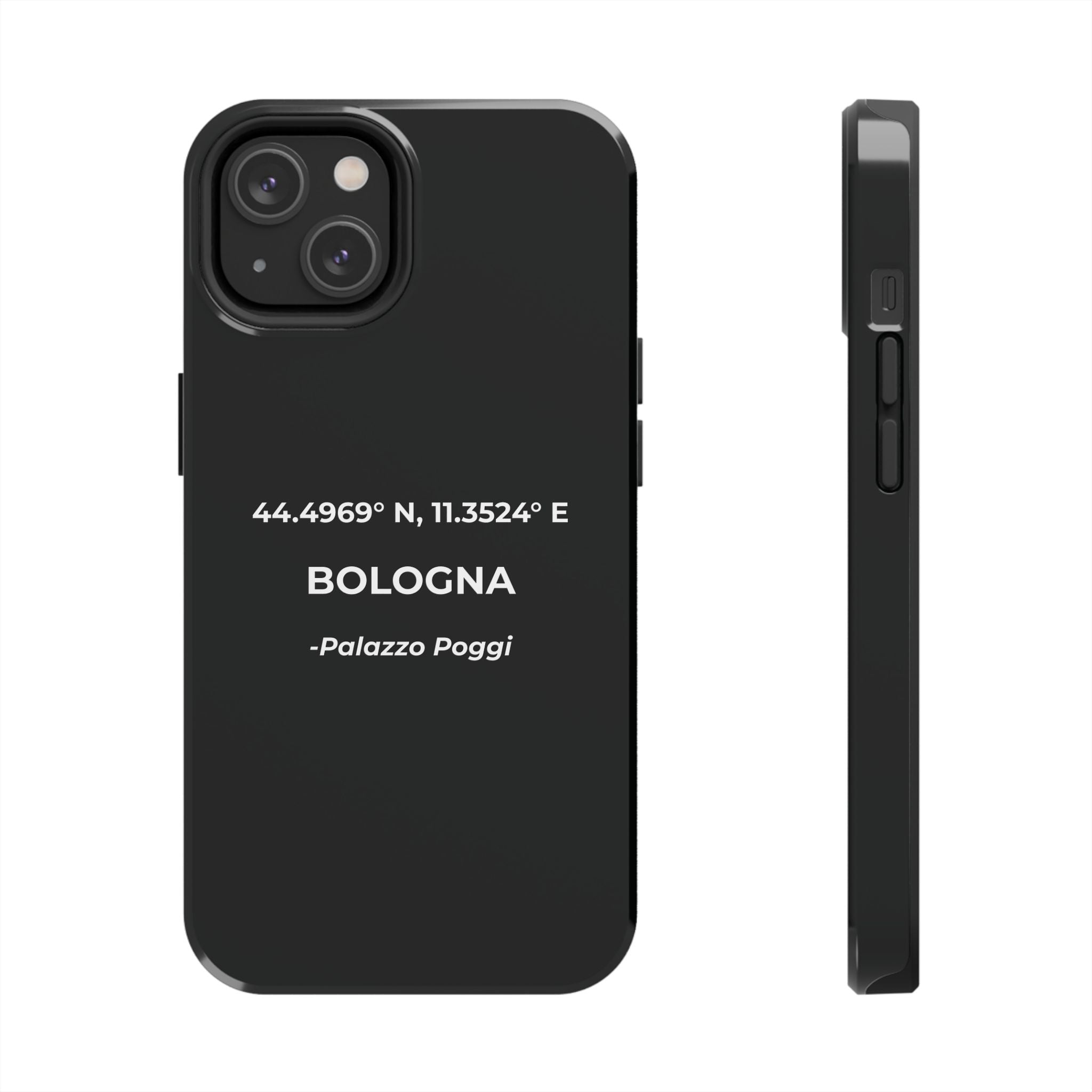 Cover Tough Bologna Originale "RADICI" | Custodia Protettiva con Coordinate, Idea Regalo per iPhone & Samsung