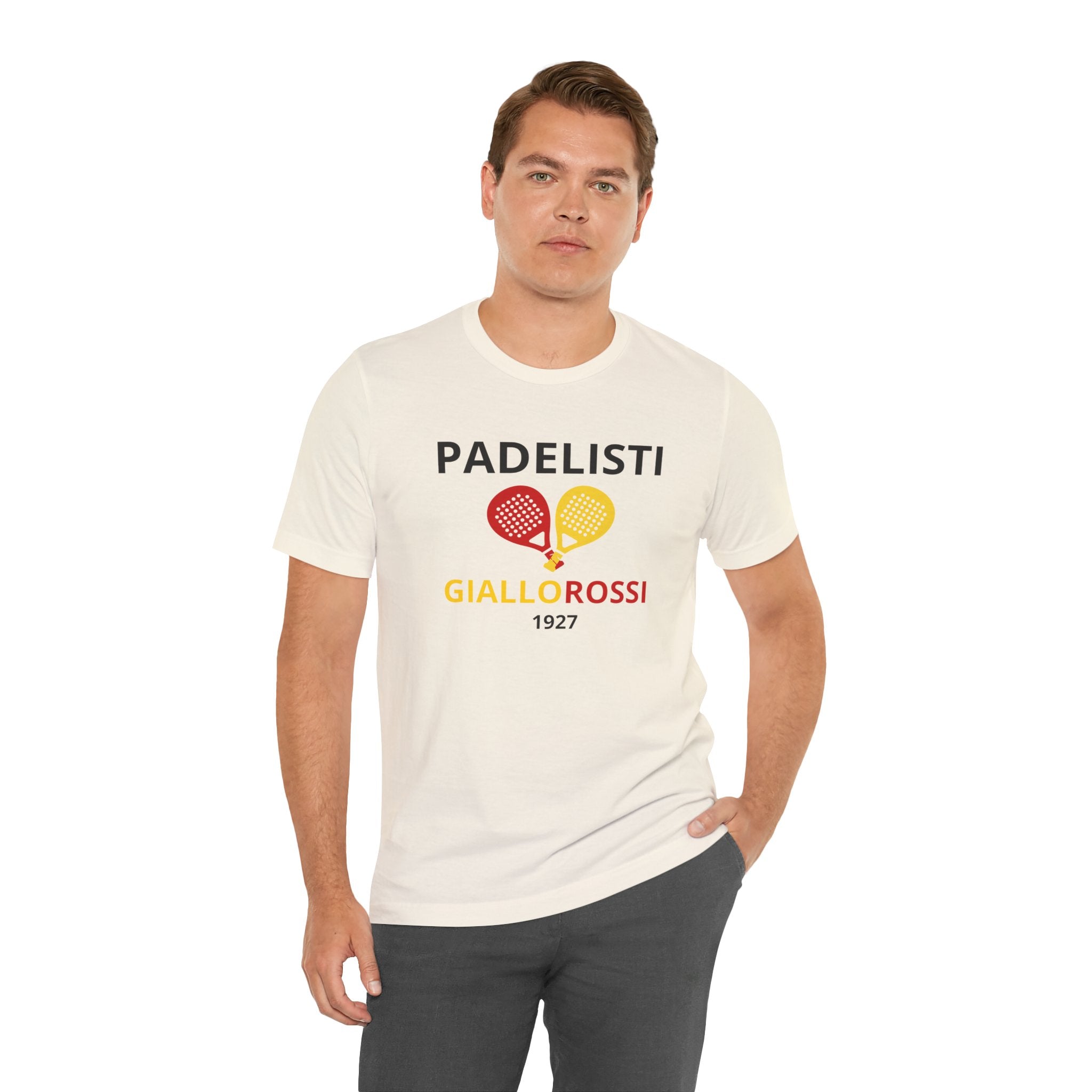 T-shirt Padel Roma Originale "Padelisti Giallorossi" | Idea Regalo Uomo Donna