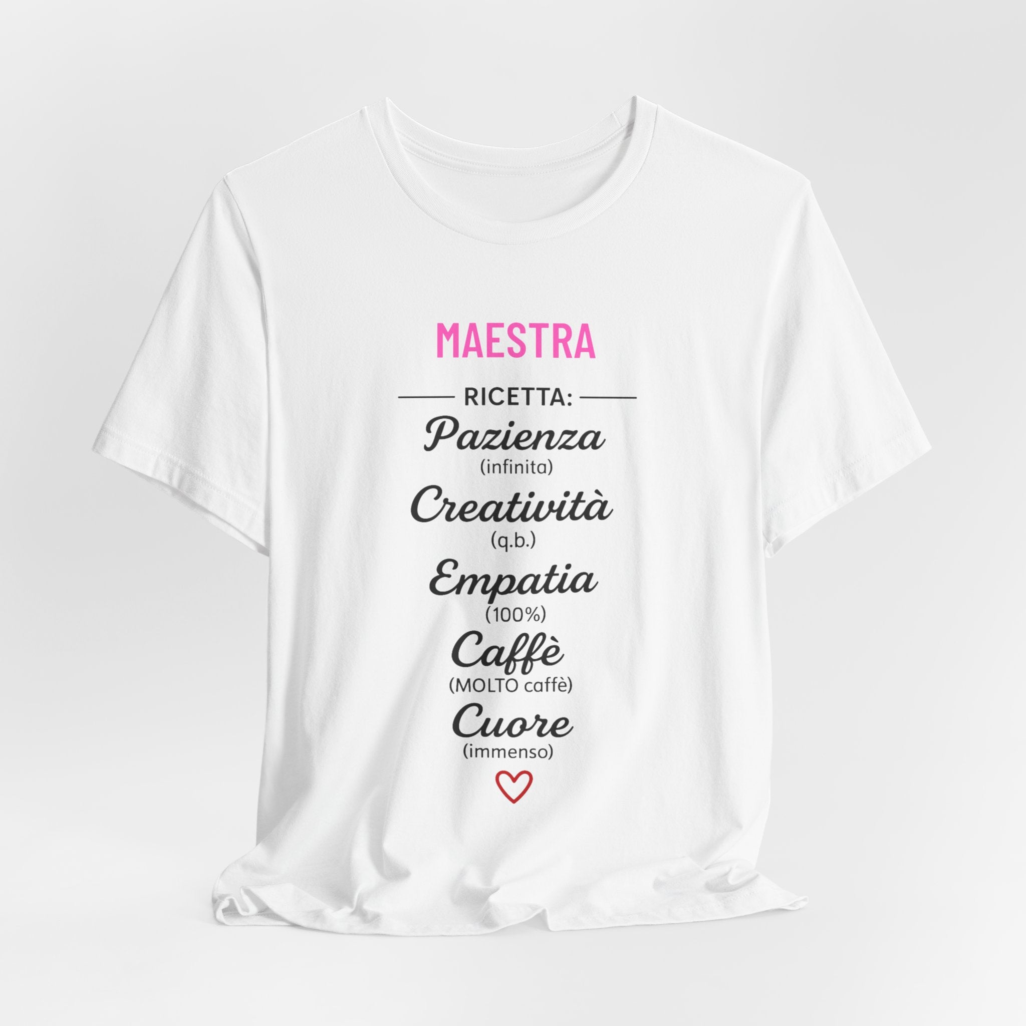 T-shirt Maestra Originale "La Ricetta"