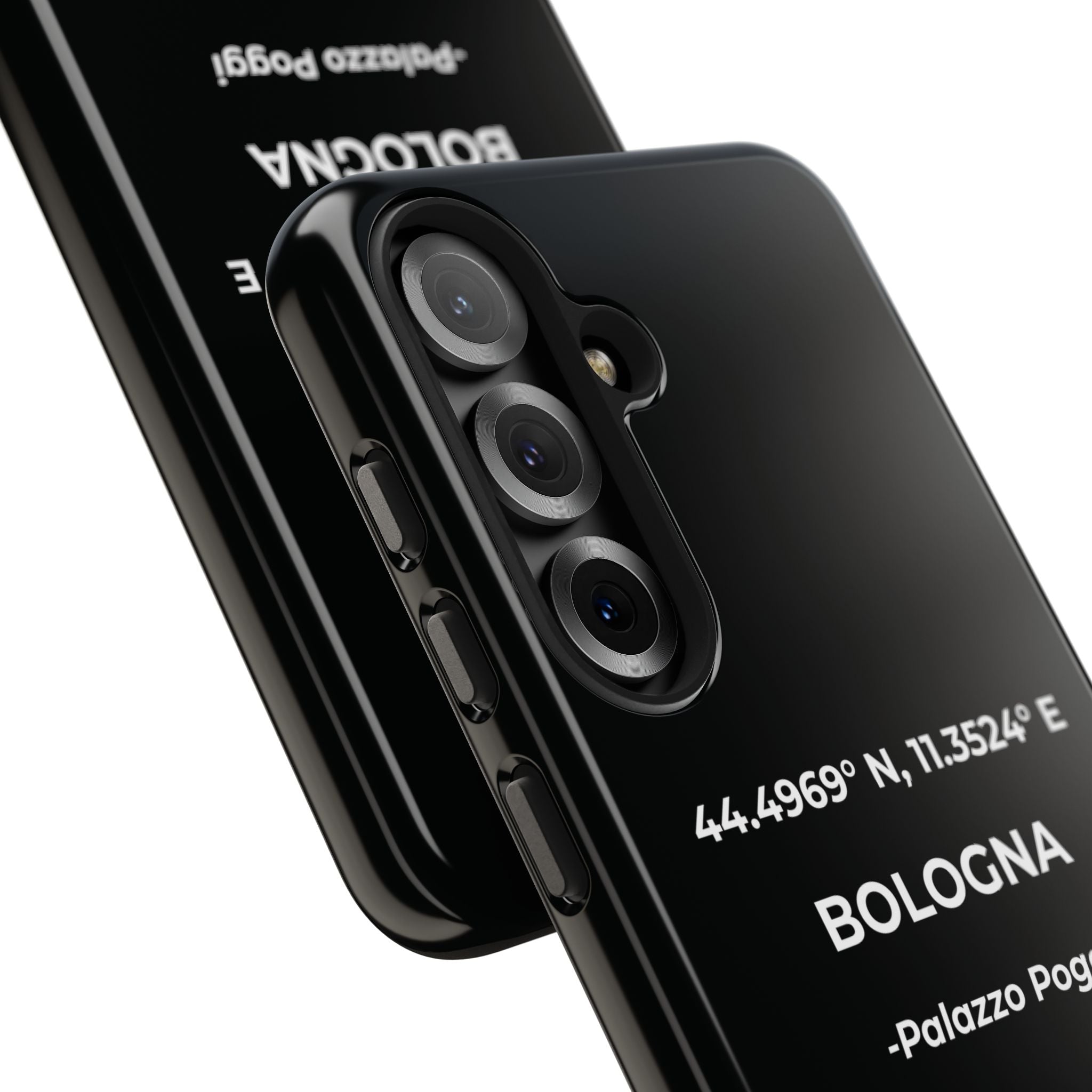 Cover Tough Bologna Originale "RADICI" | Custodia Protettiva con Coordinate, Idea Regalo per iPhone & Samsung