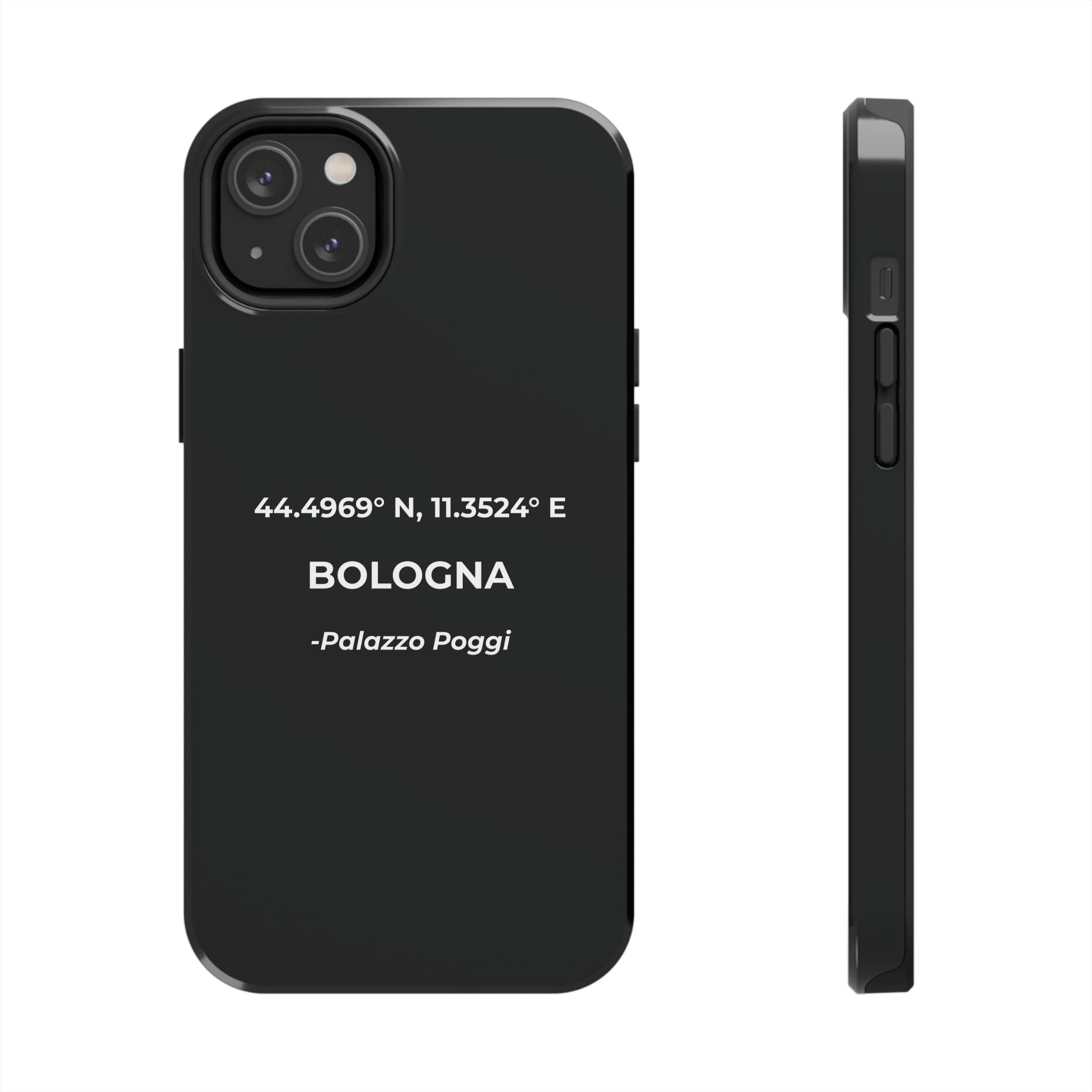 Cover Tough Bologna Originale "RADICI" | Custodia Protettiva con Coordinate, Idea Regalo per iPhone & Samsung