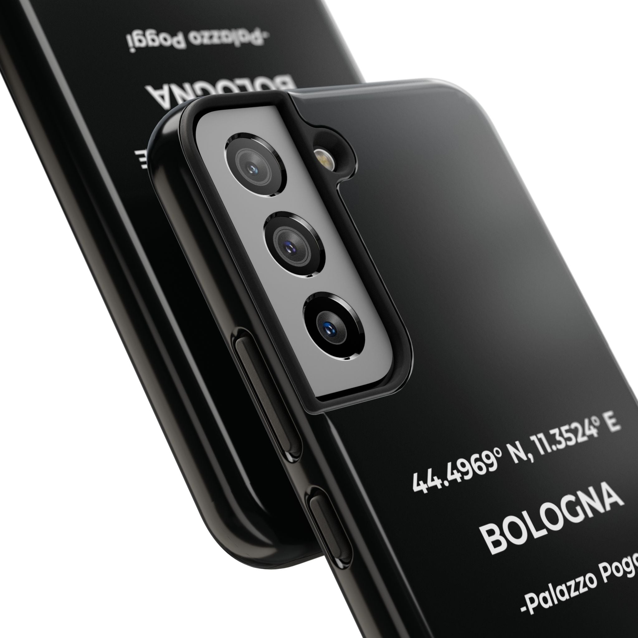 Cover Tough Bologna Originale "RADICI" | Custodia Protettiva con Coordinate, Idea Regalo per iPhone & Samsung