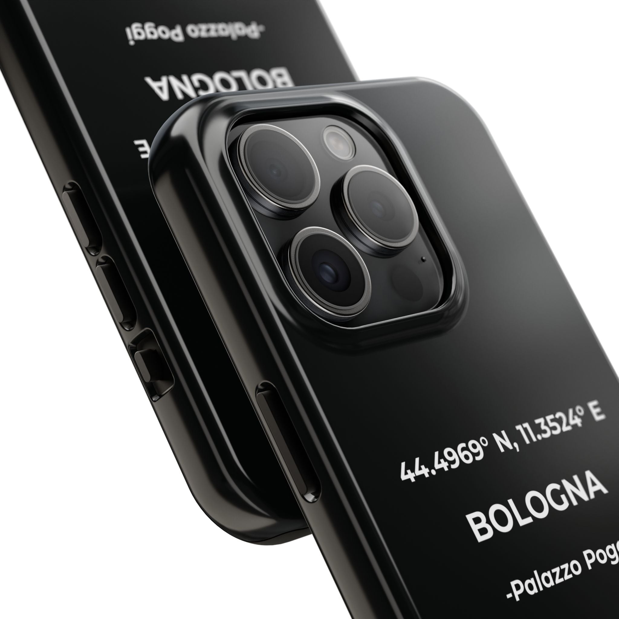 Cover Tough Bologna Originale "RADICI" | Custodia Protettiva con Coordinate, Idea Regalo per iPhone & Samsung