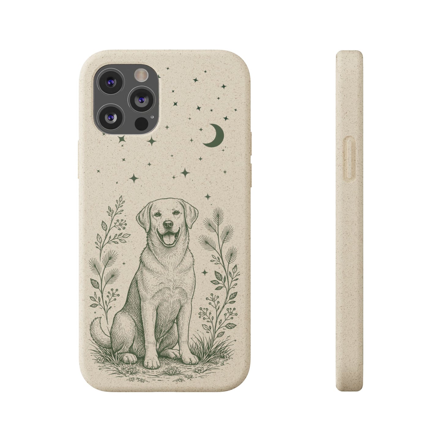 Cover iPhone Biodegradabile Labrador  – Custodia Eco in Fibra di Bambù