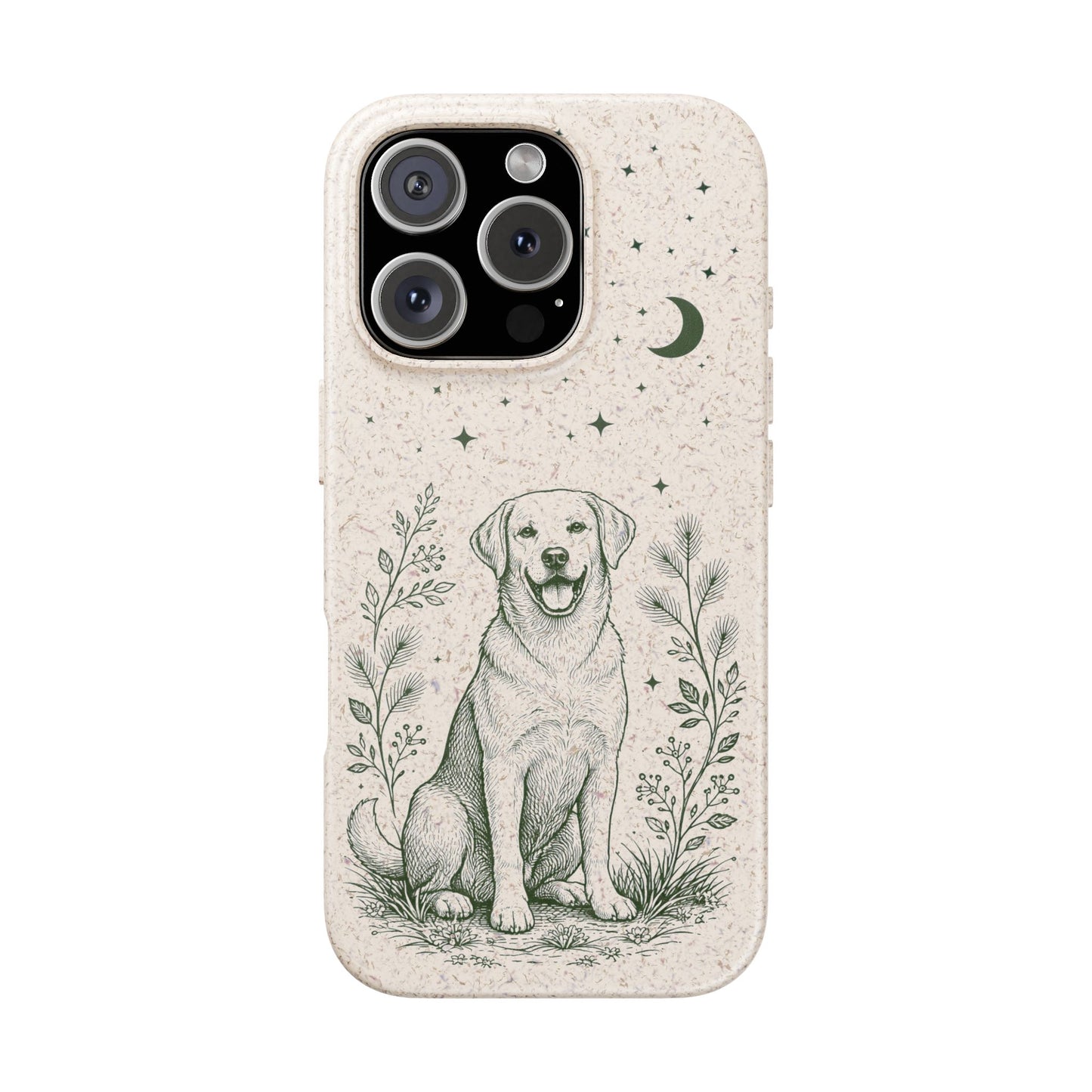 Cover iPhone Biodegradabile Labrador  – Custodia Eco in Fibra di Bambù