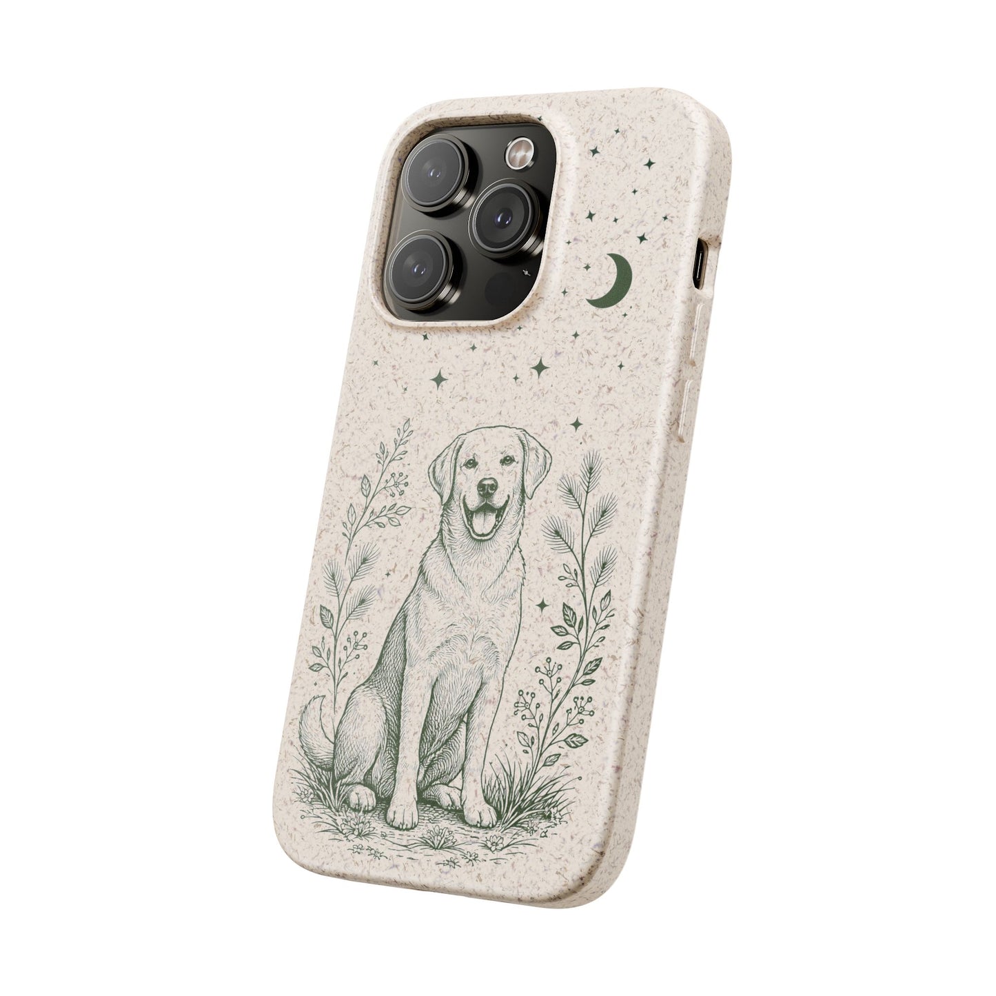Cover iPhone Biodegradabile Labrador  – Custodia Eco in Fibra di Bambù