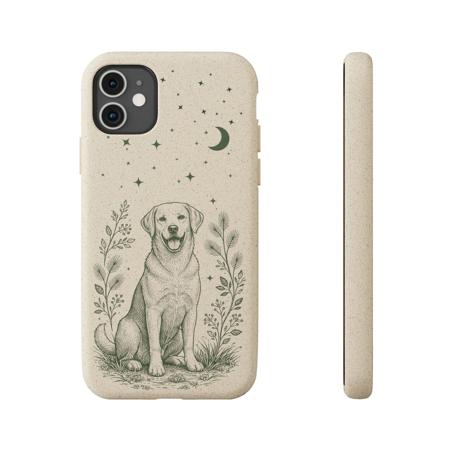 Cover iPhone Biodegradabile Labrador  – Custodia Eco in Fibra di Bambù