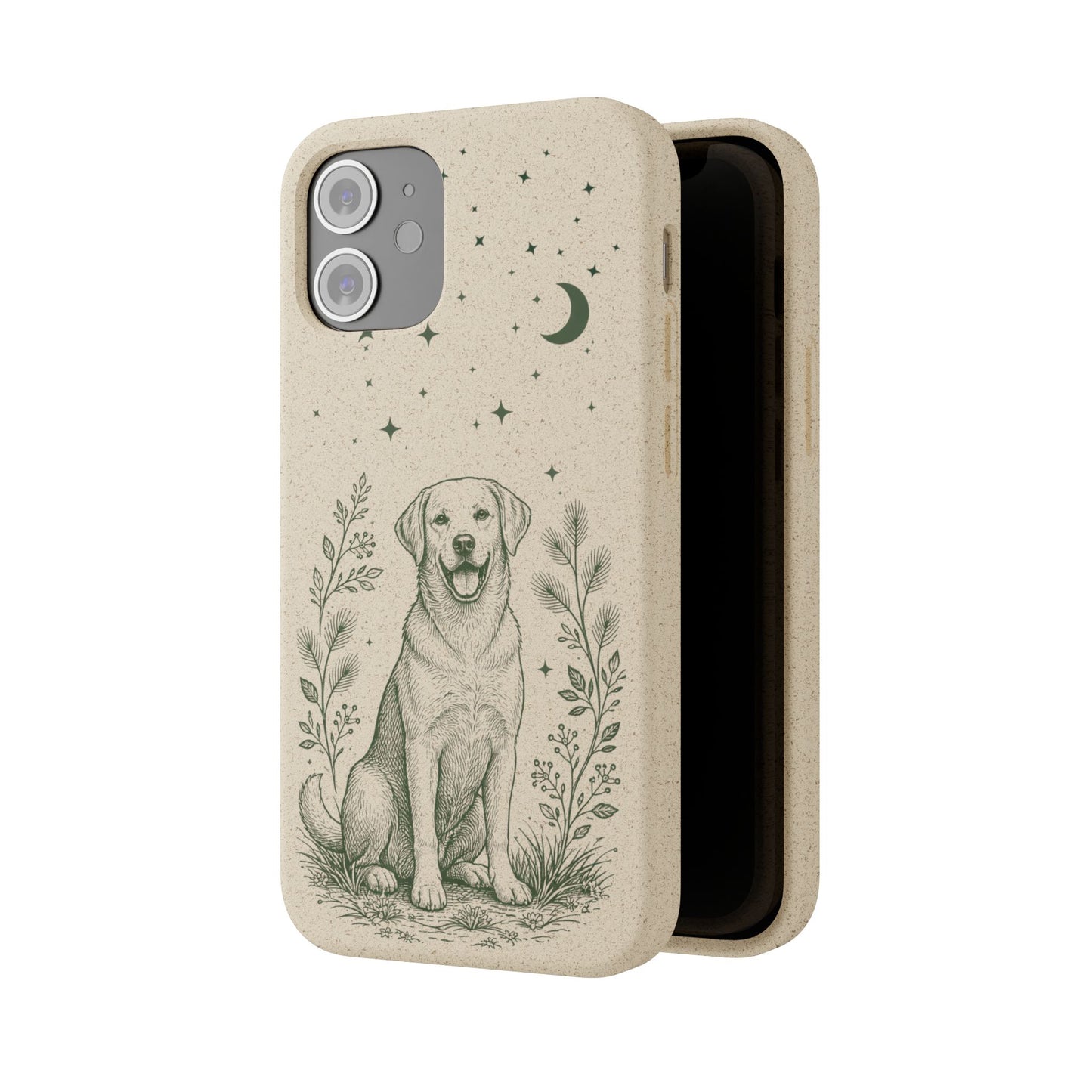 Cover iPhone Biodegradabile Labrador  – Custodia Eco in Fibra di Bambù