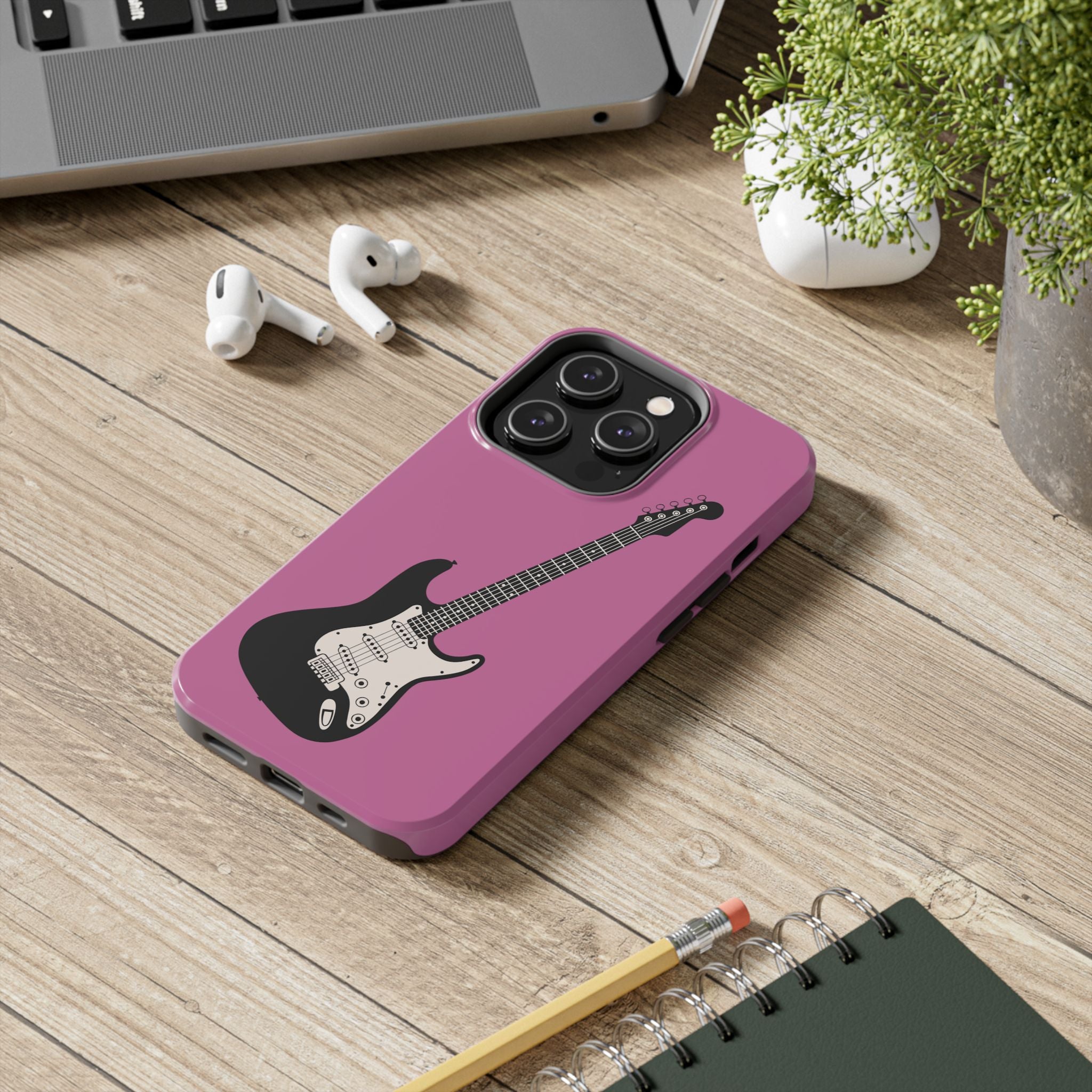 Cover Chitarra Rosa Rock Donna